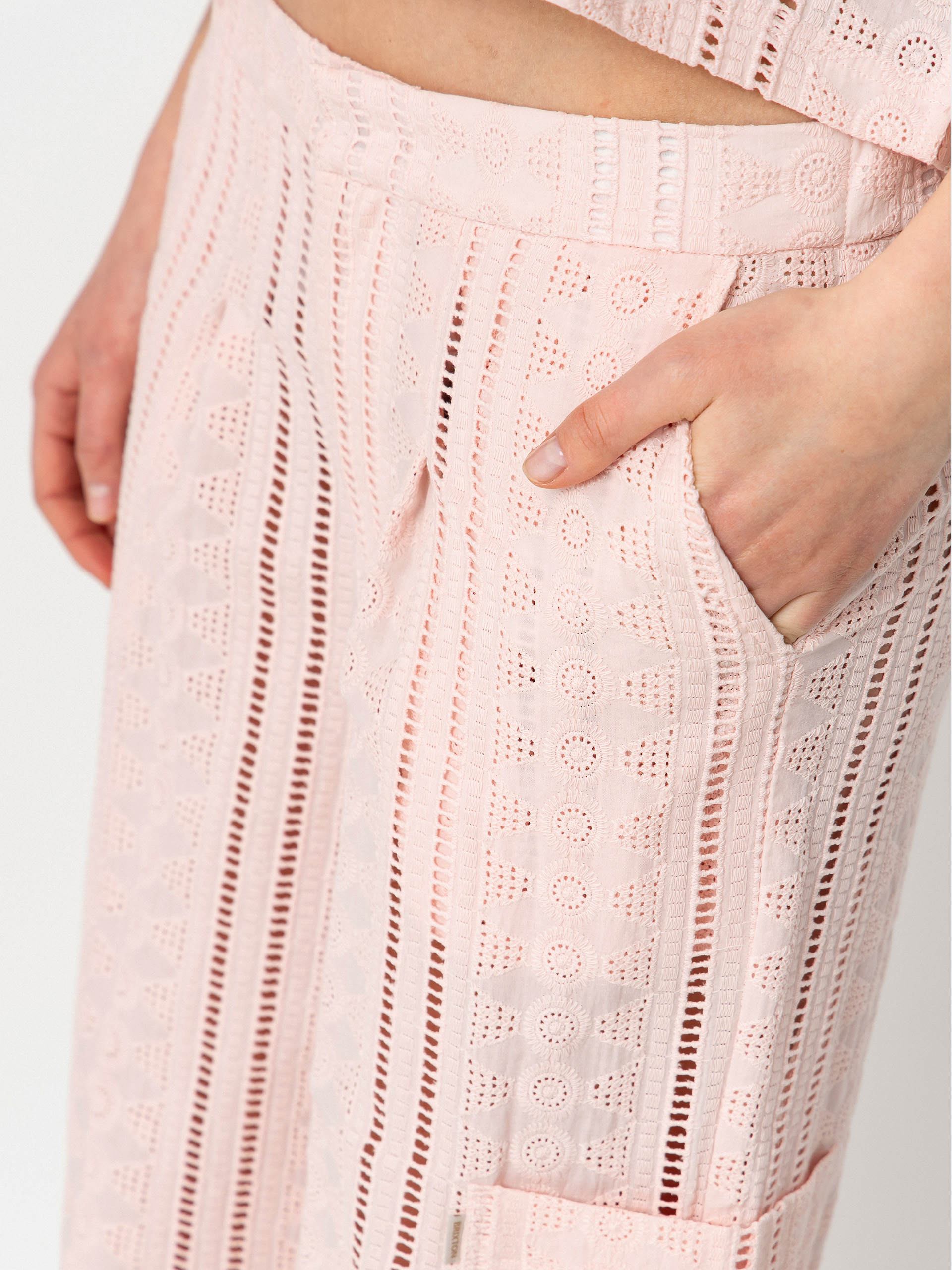 Spodnie Brixton The Mercer Wide Leg Trouser Wmn (chalk pink)
