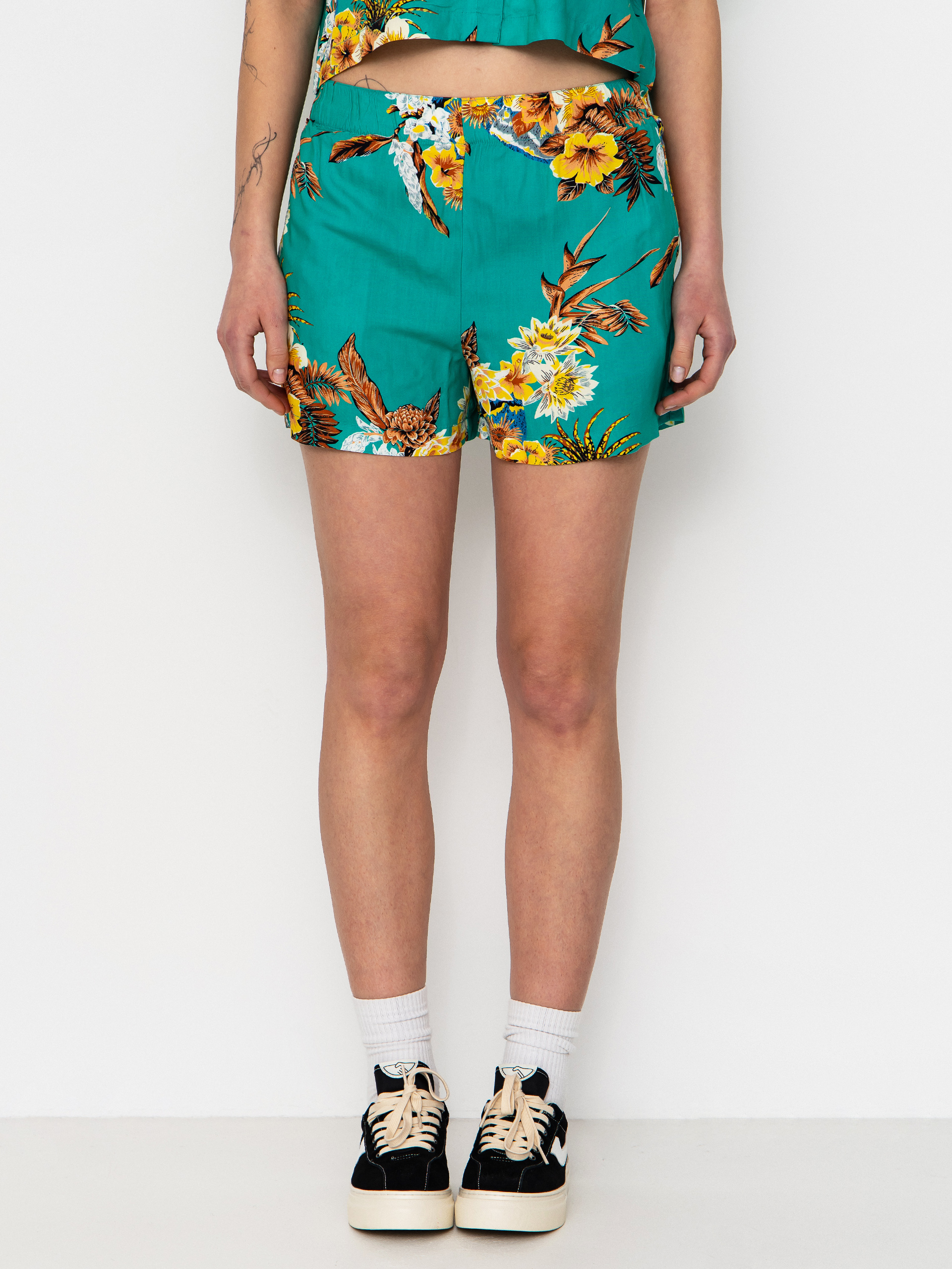 Szorty Brixton Campos Lounge Wmn (retro green flor campos)