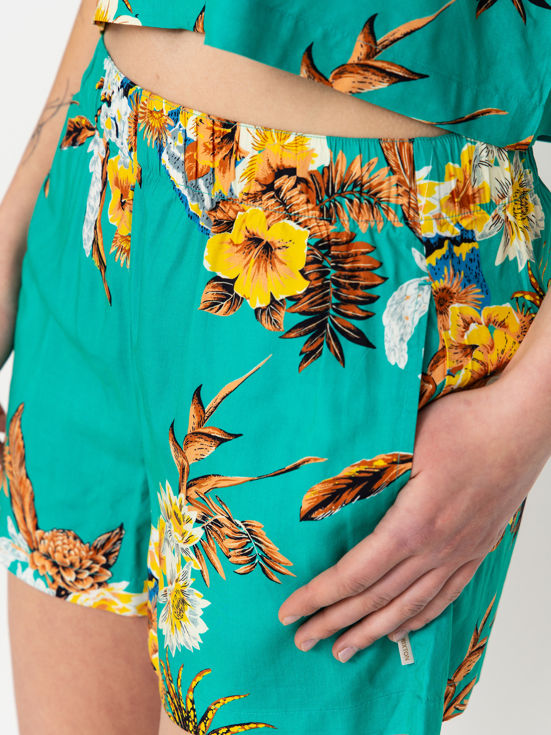 Szorty Brixton Campos Lounge Wmn (retro green flor campos)