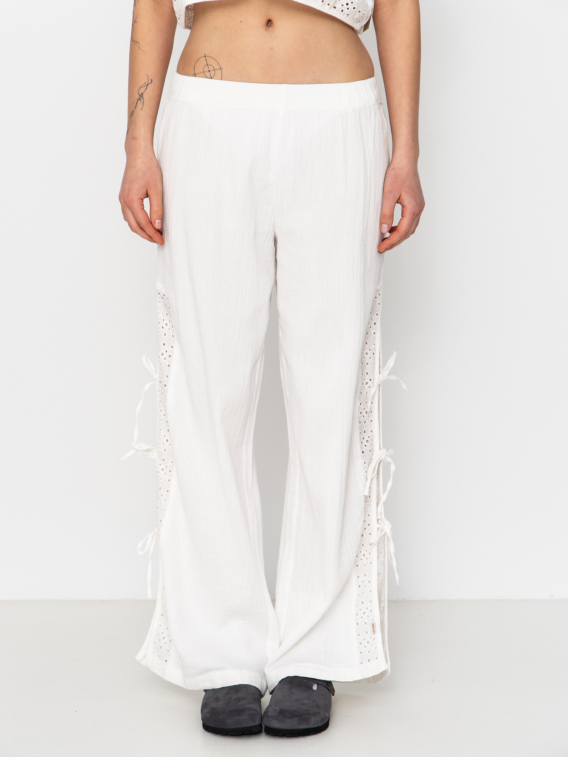 Spodnie Brixton Seaside Eyelet Wide Leg Wmn (off white eyelet)