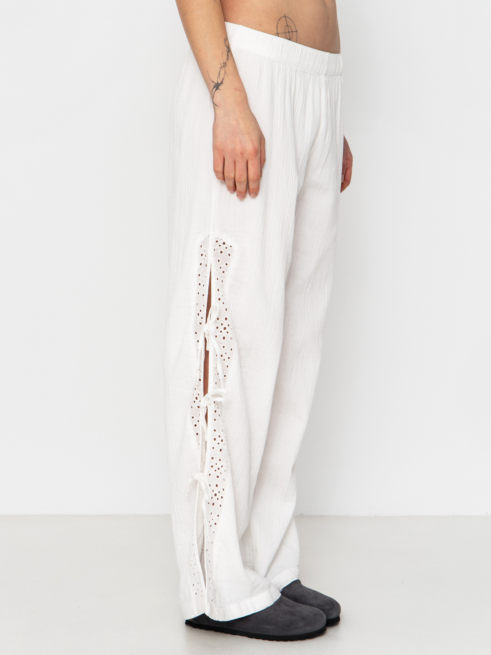 Spodnie Brixton Seaside Eyelet Wide Leg Wmn (off white eyelet)