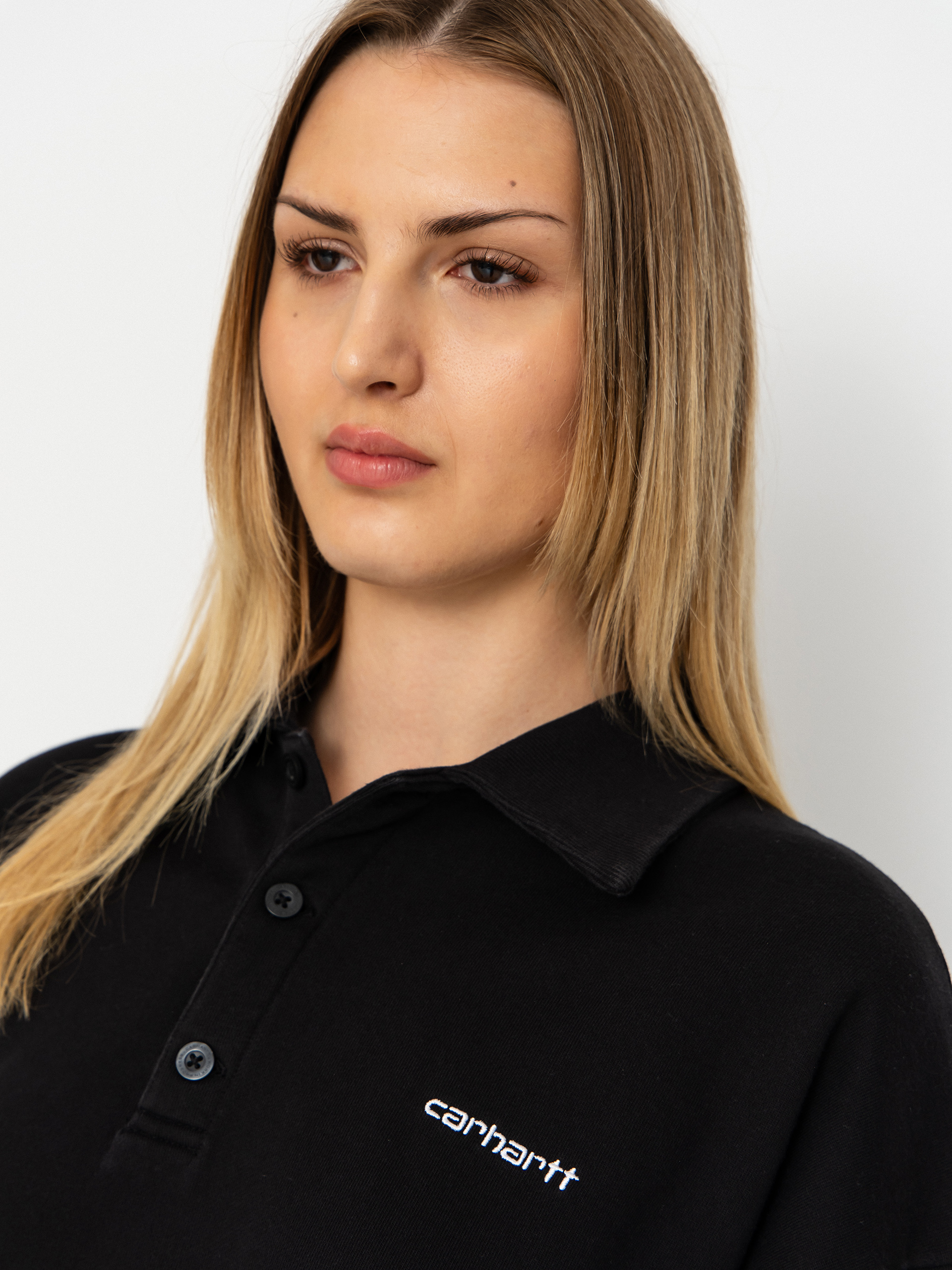 Bluza Carhartt WIP Brenta Polo Wmn (black/white)
