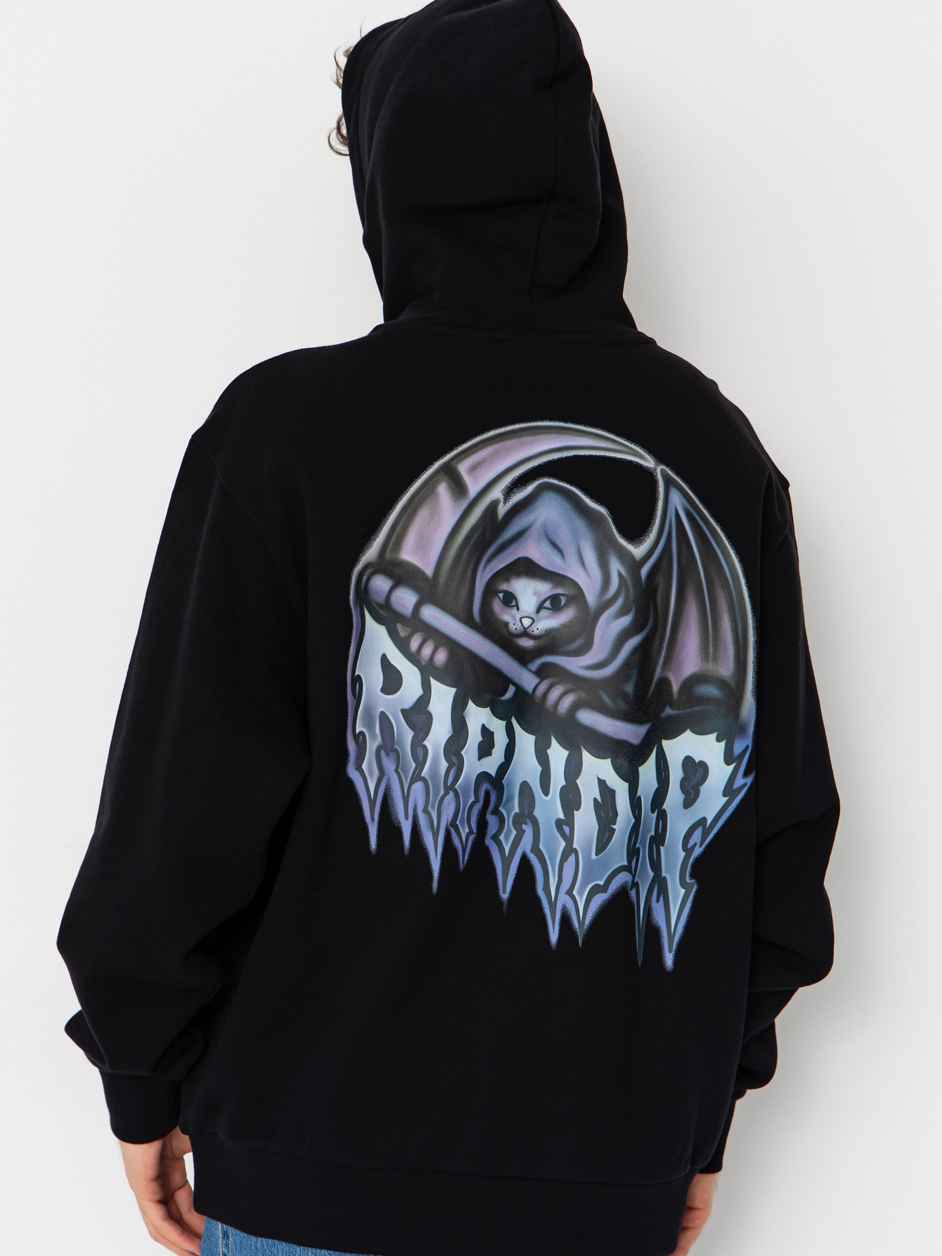 Bluza z kapturem RipNDip Out Of Time HD (black wash)