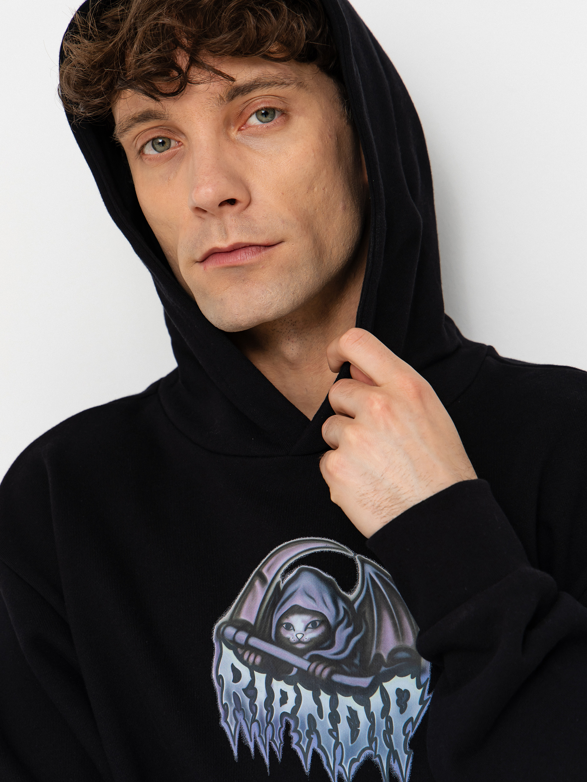 Bluza z kapturem RipNDip Out Of Time HD (black wash)