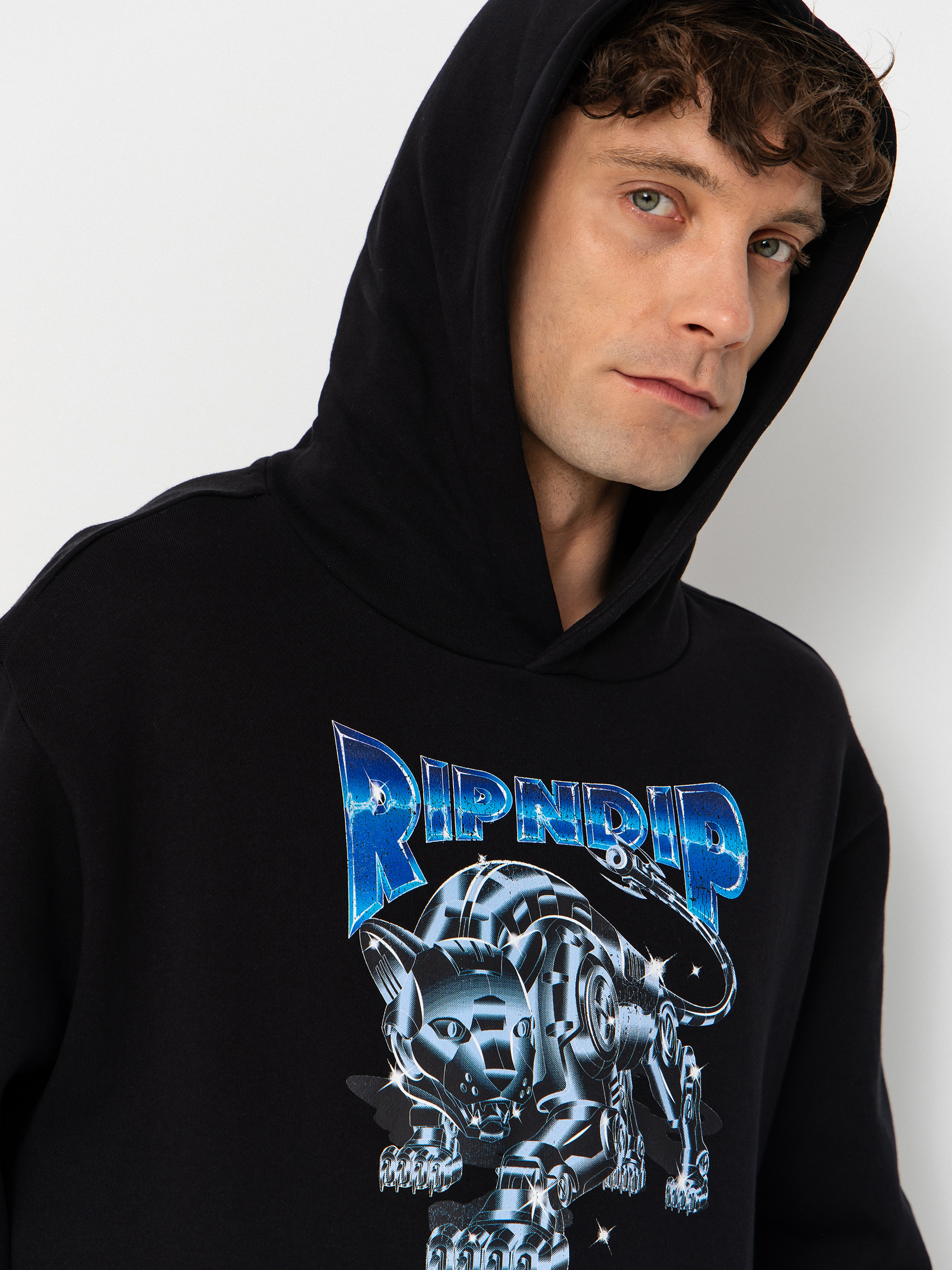 Bluza z kapturem RipNDip Cyborg HD (black wash)