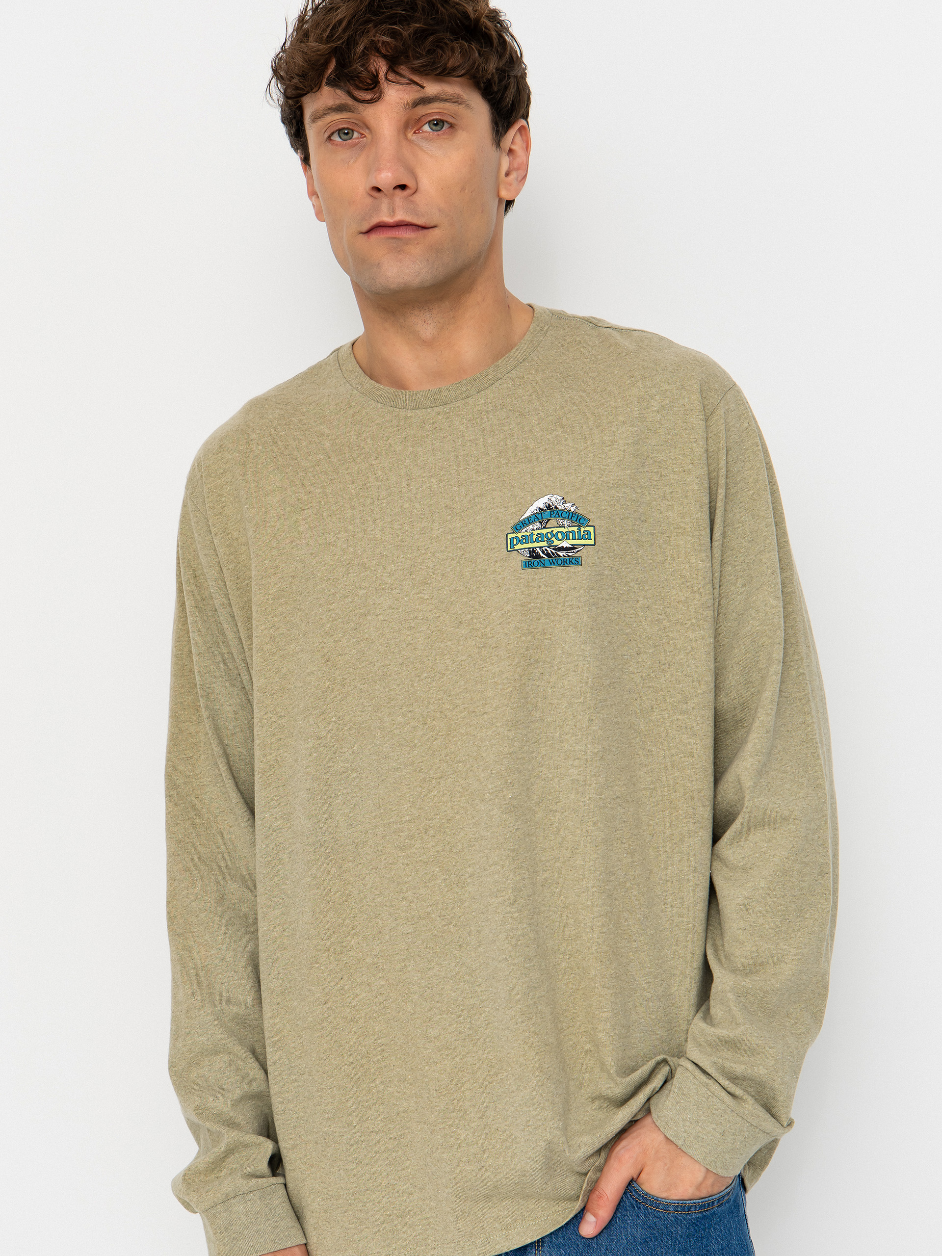 Longsleeve Patagonia Great Waves (gumtree green)