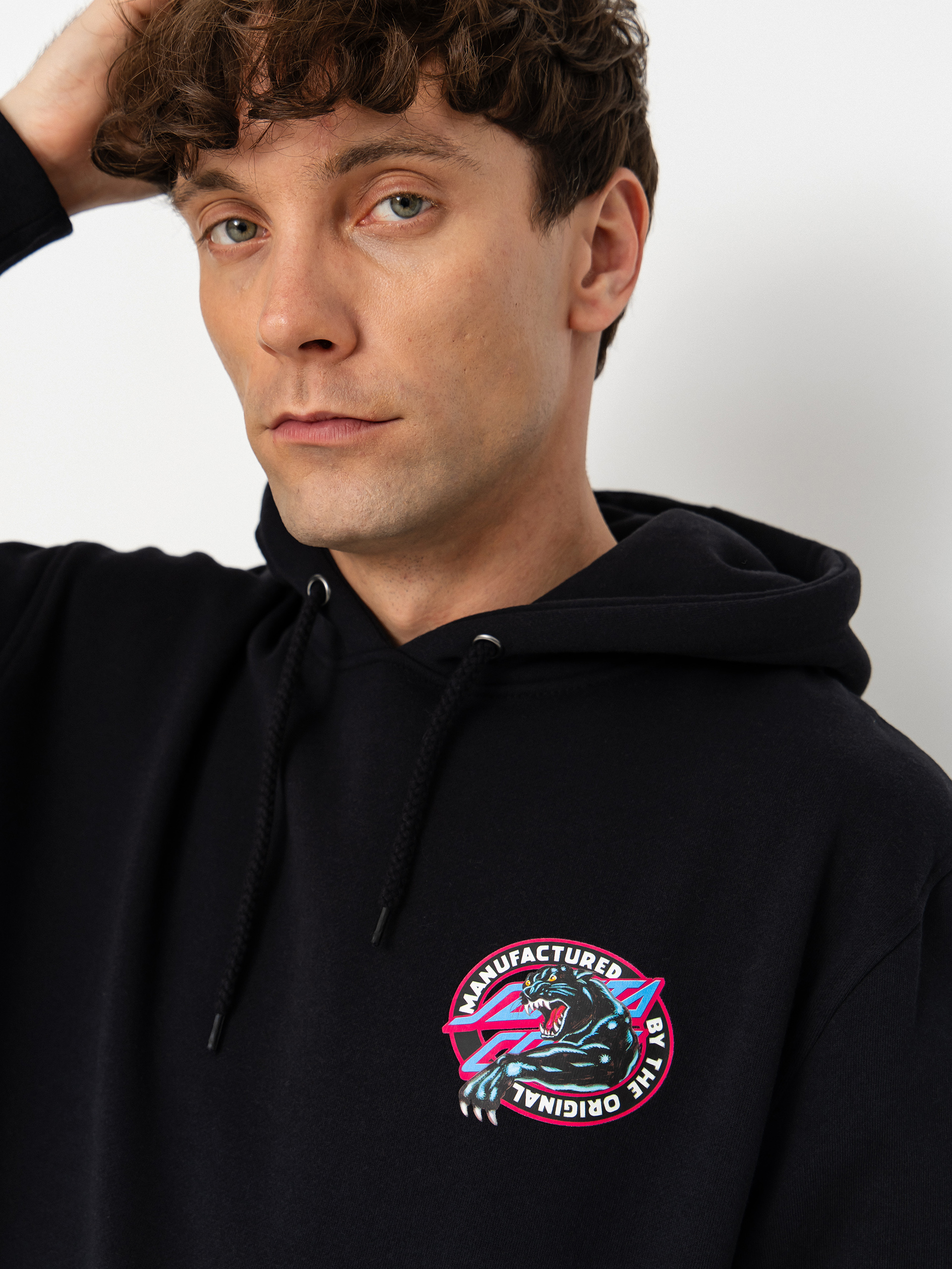 Bluza z kapturem Santa Cruz Natas Sketch Panther HD (black)