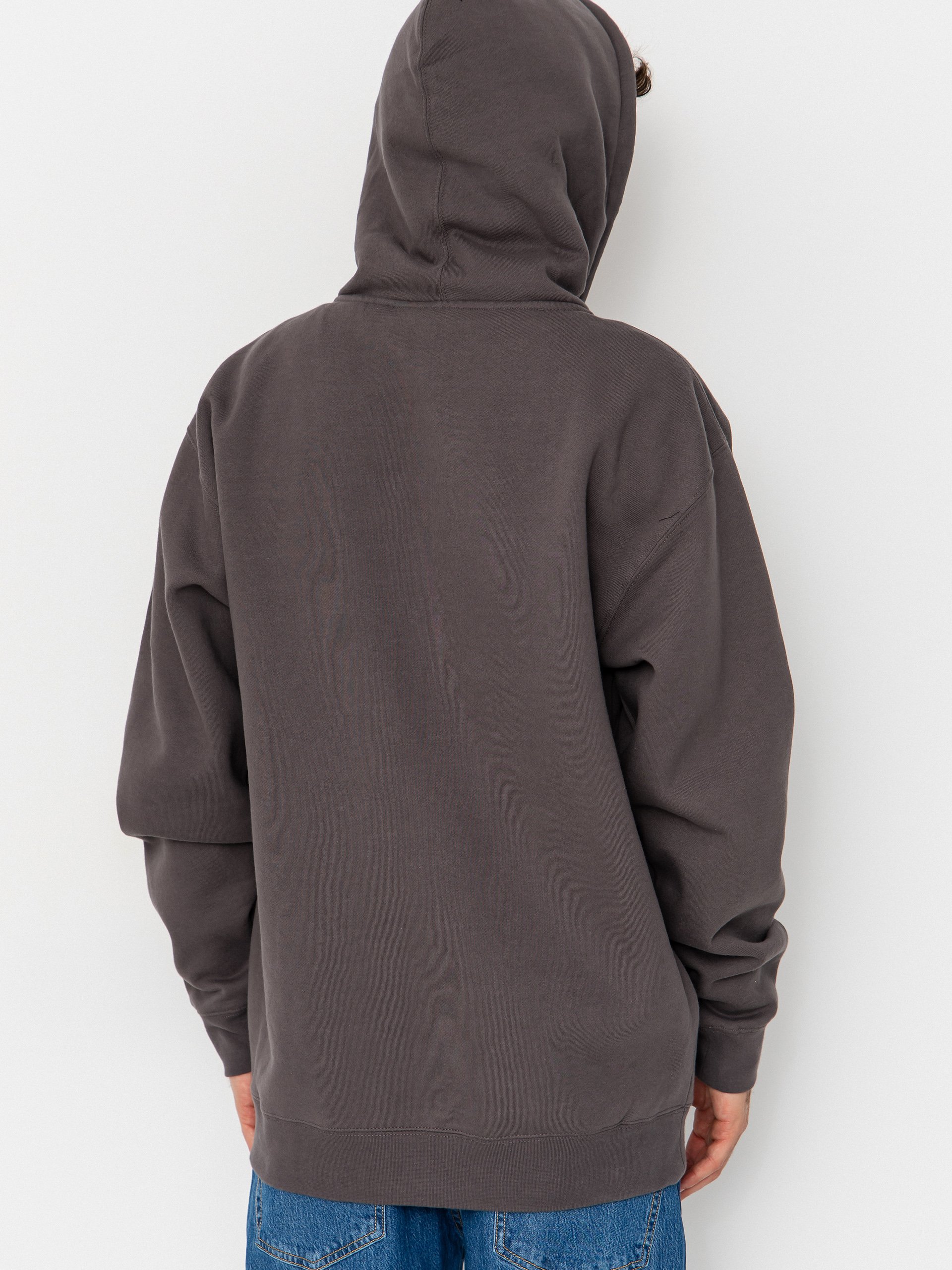 Bluza z kapturem Antihero Motorized Emb ZHD (charcoal w/yellow embroidery)