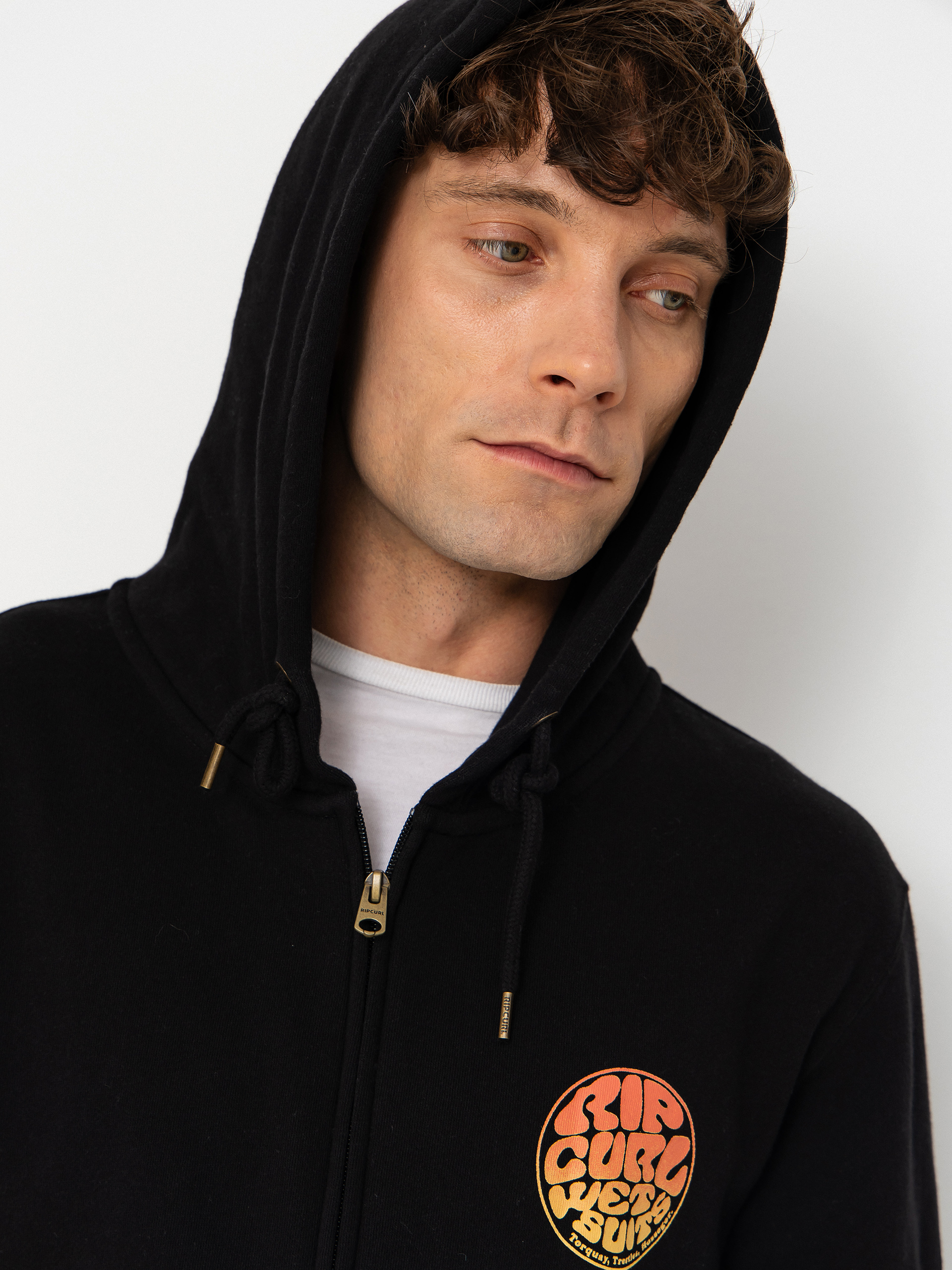 Bluza z kapturem Rip Curl Wettie Passage Icon ZHD (black/black)