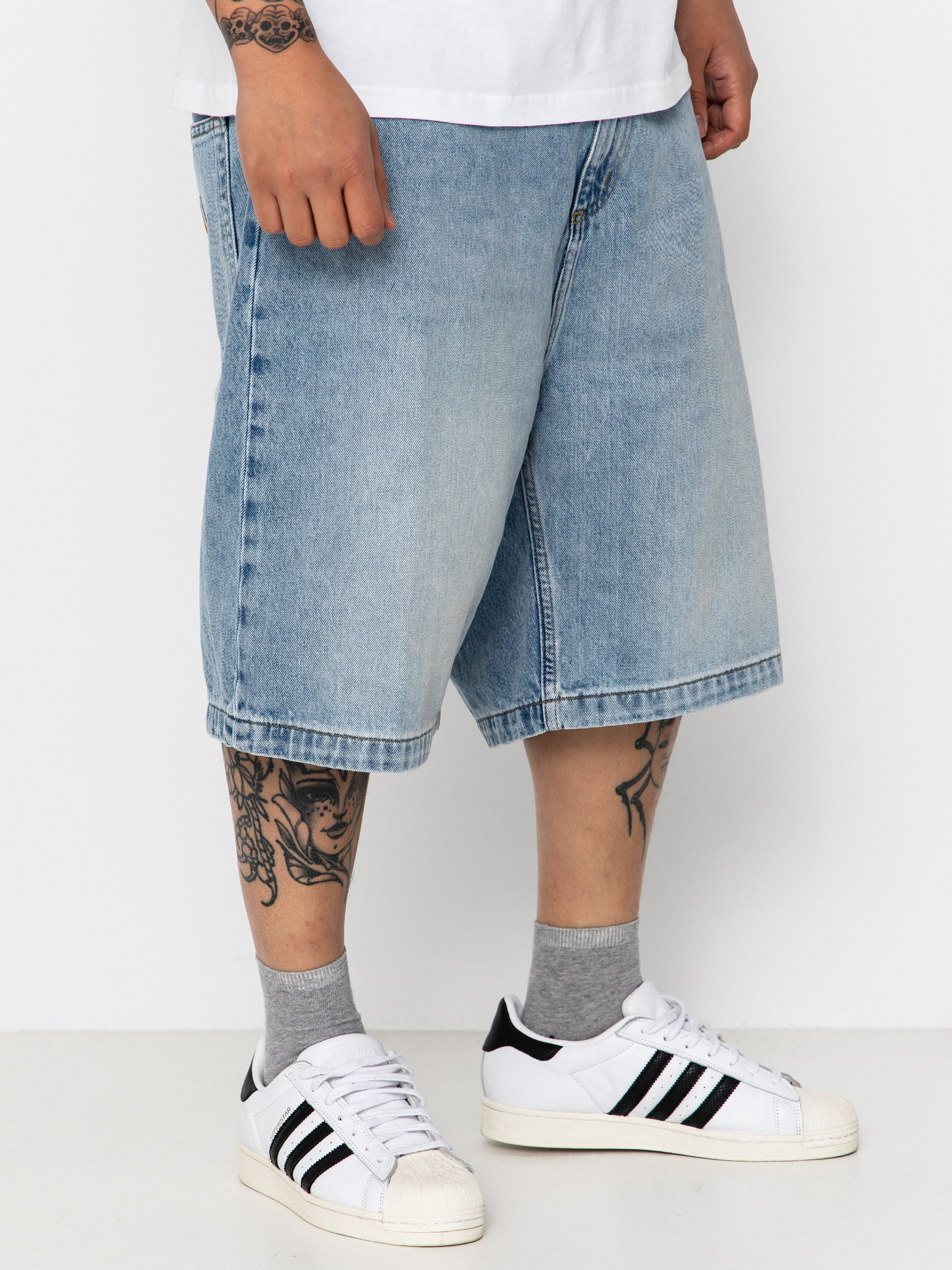 Szorty Carhartt WIP Brandon (blue heavy worn bleached)