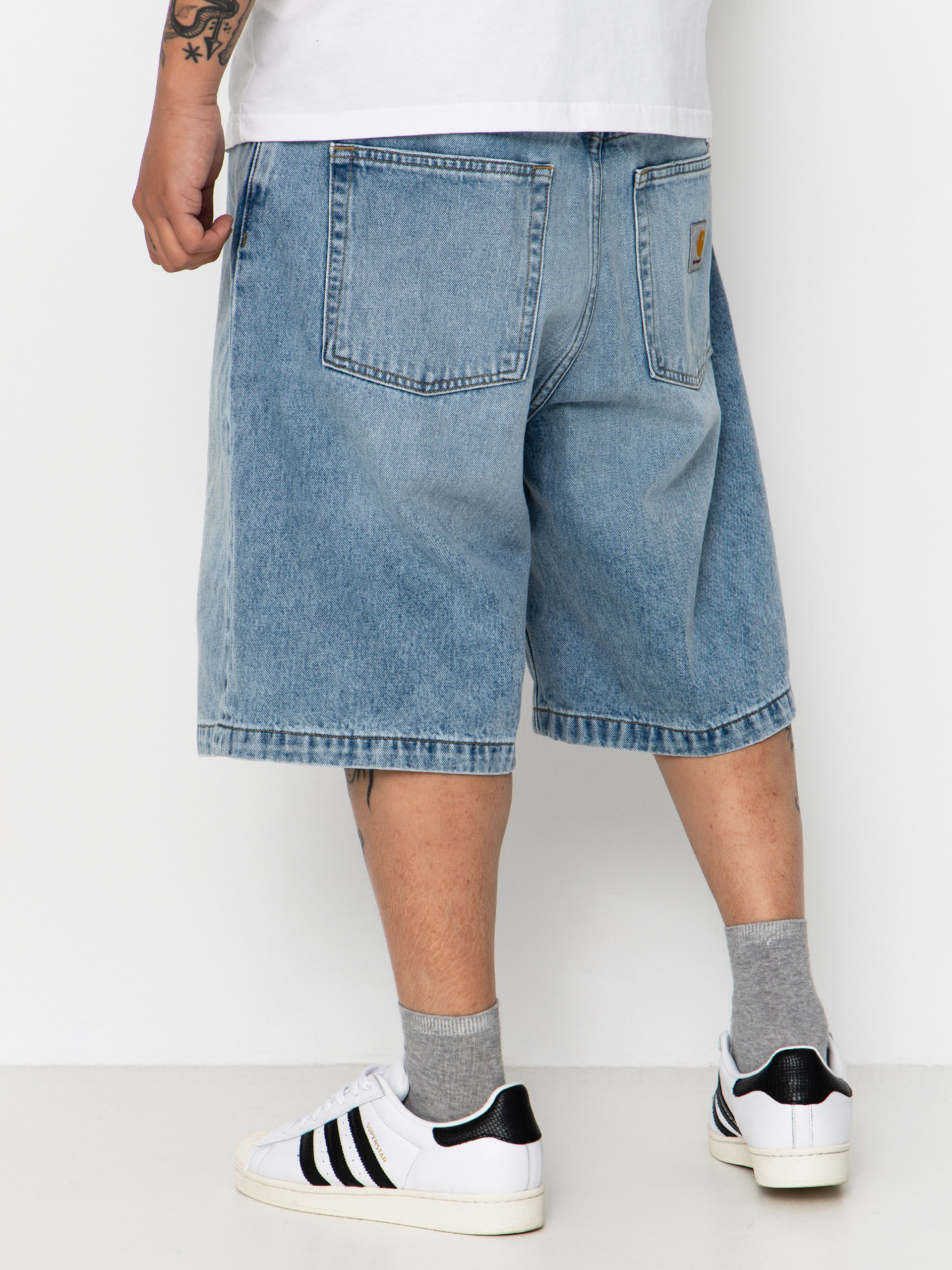 Szorty Carhartt WIP Brandon (blue heavy worn bleached)