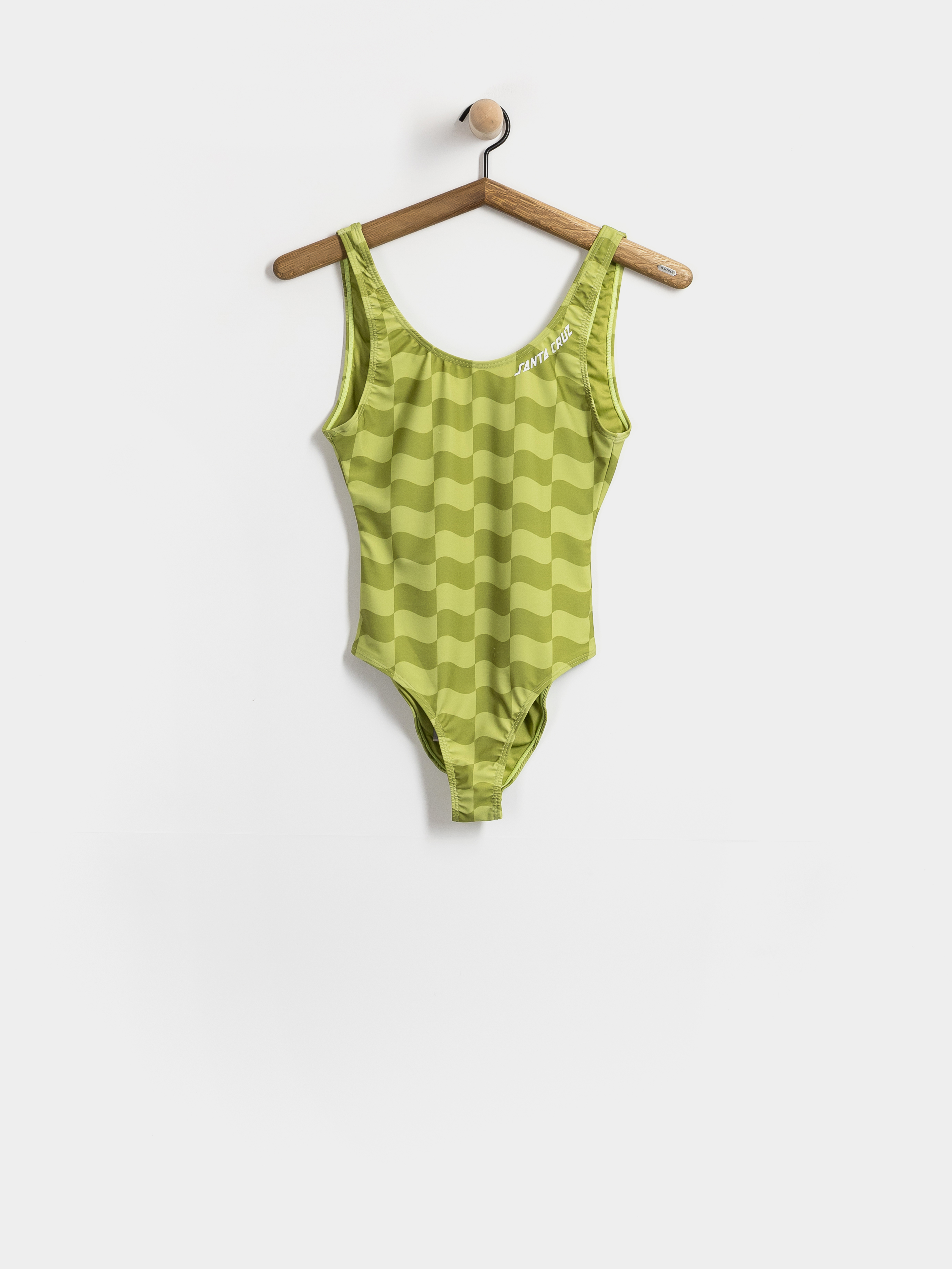 Bikini Santa Cruz Strip Bodysuit Wmn (chartreuse wave check)