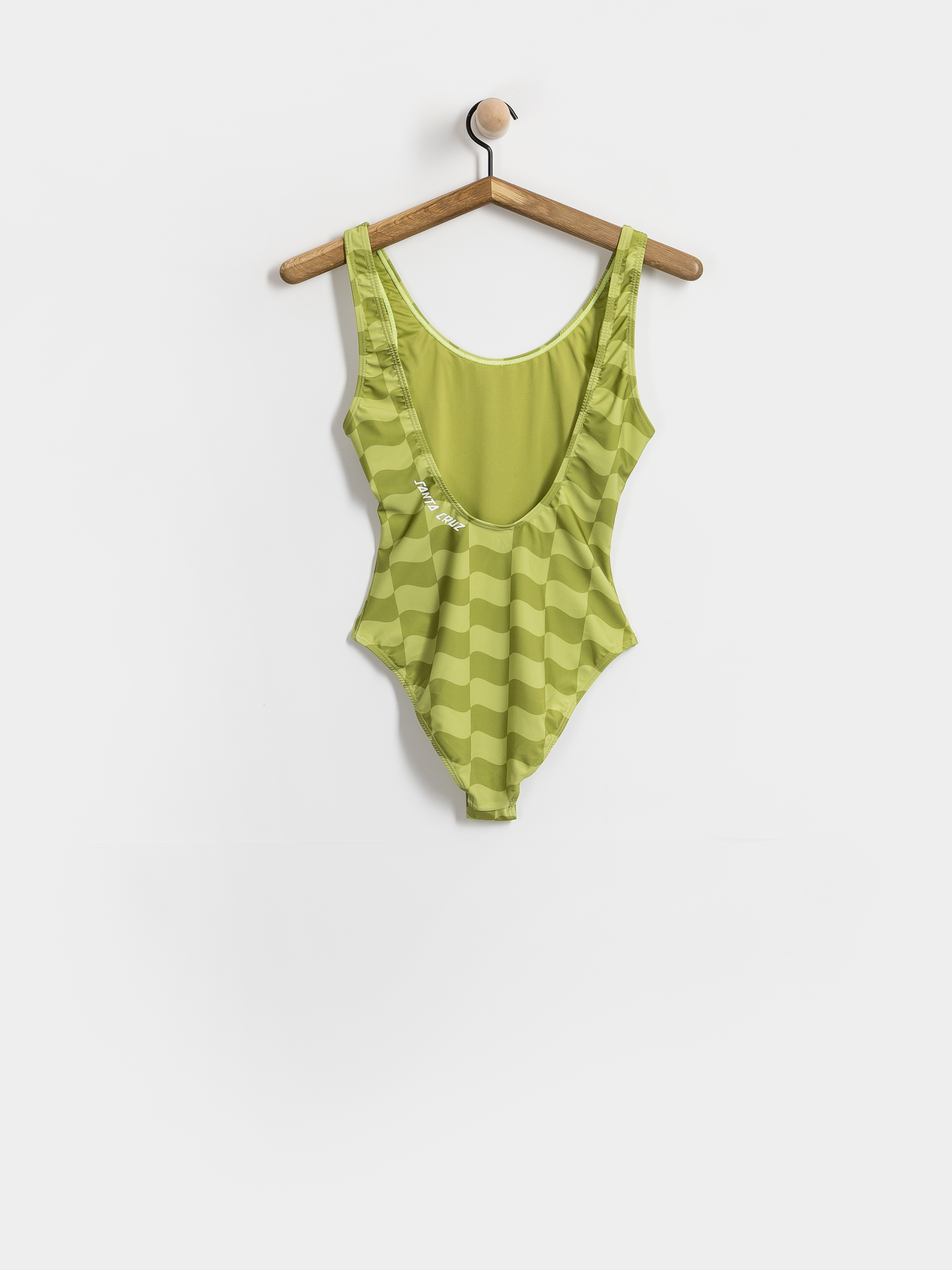 Bikini Santa Cruz Strip Bodysuit Wmn (chartreuse wave check)