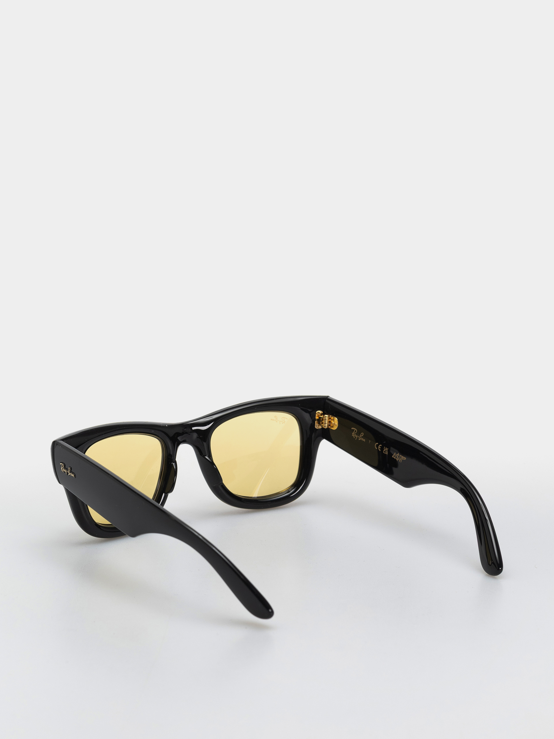 Okulary przeciwsłoneczne Ray-Ban Wayfarer Puffer (polerowany czarny/żółty)
