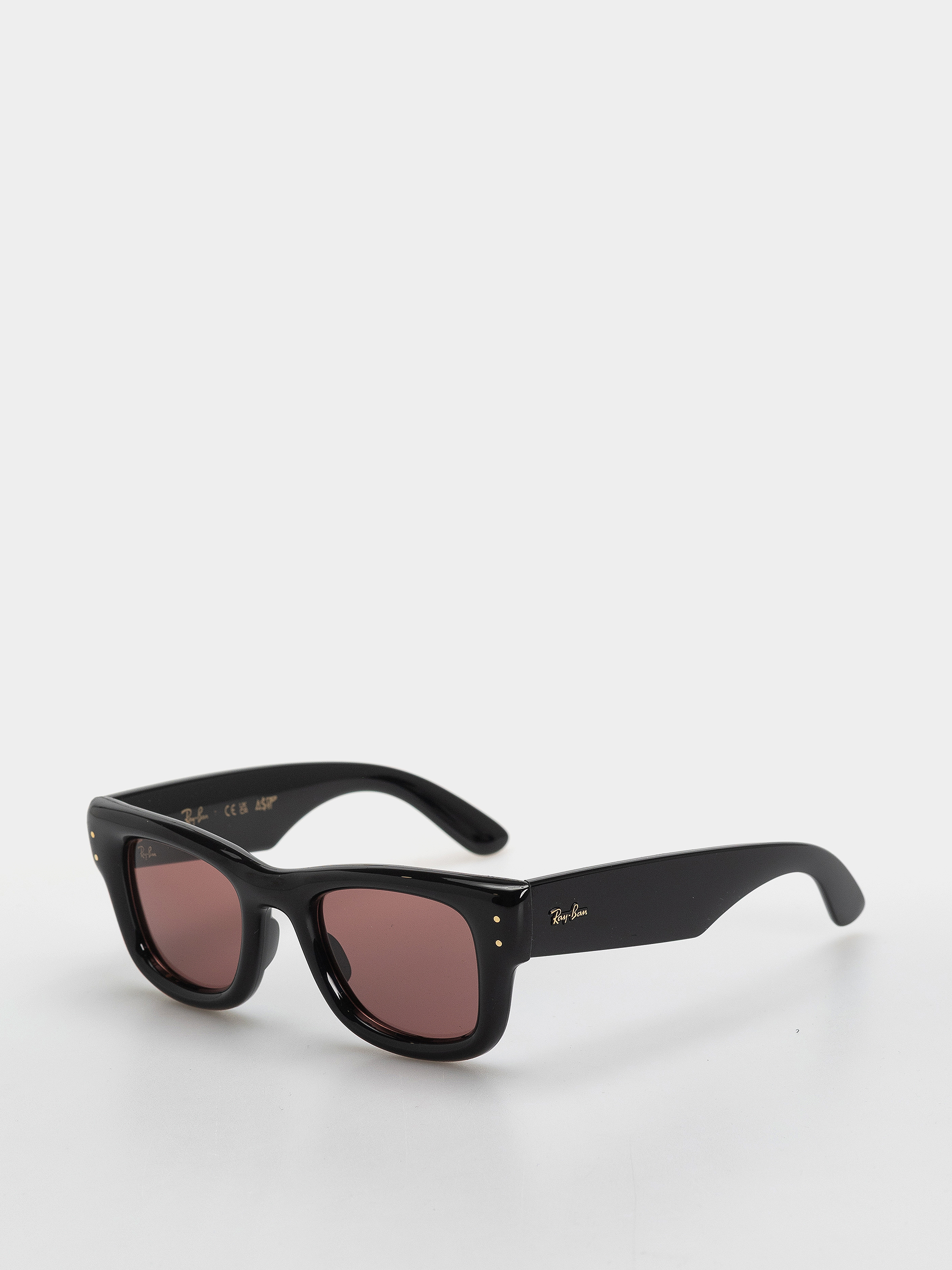 Okulary przeciwsłoneczne Ray-Ban Wayfarer Puffer (polerowany czarny/ciemnofioletowe)