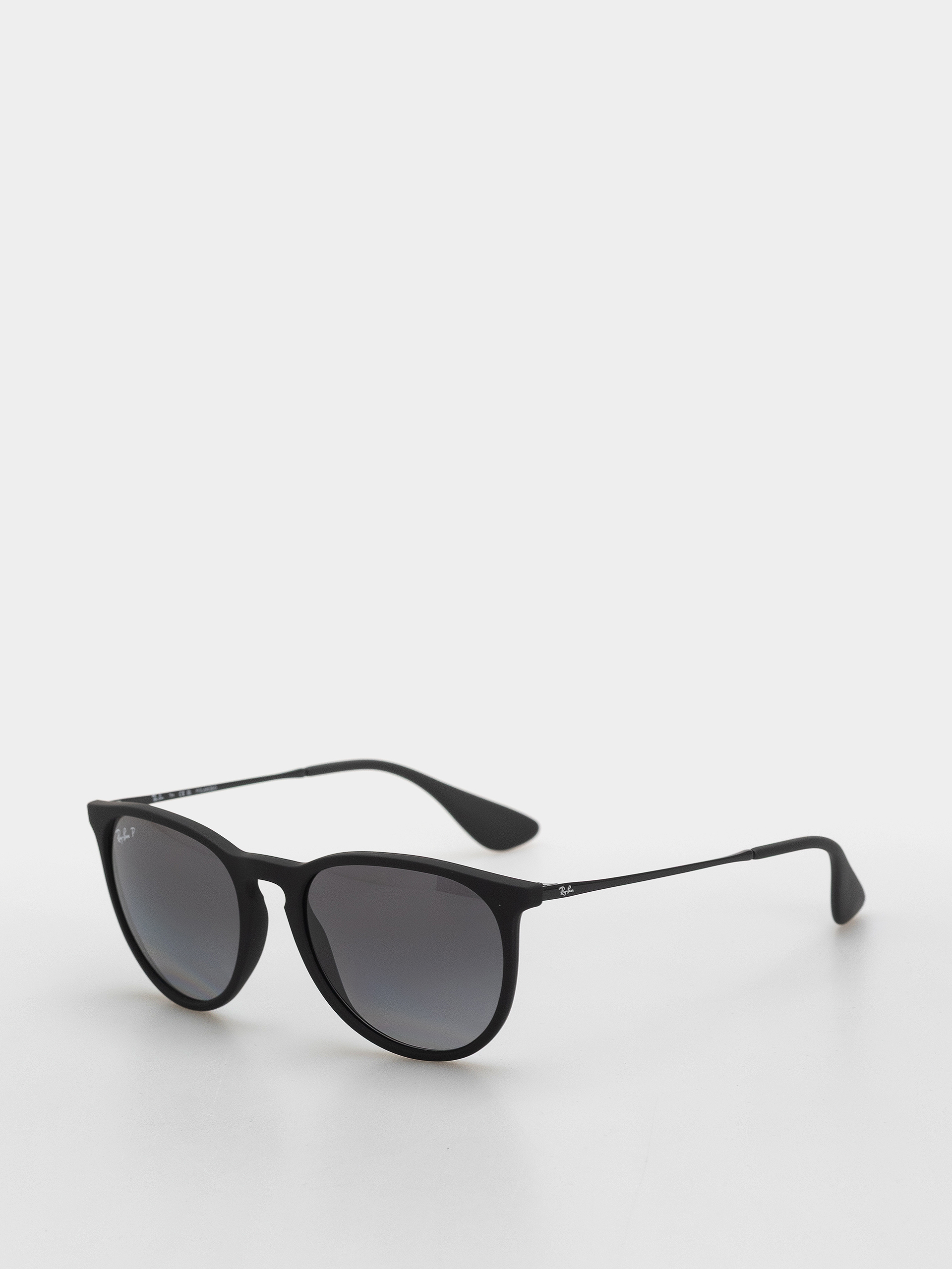 Okulary przeciwsłoneczne Ray-Ban Erika (matowy guma czarny/polaryzacyjne szary)