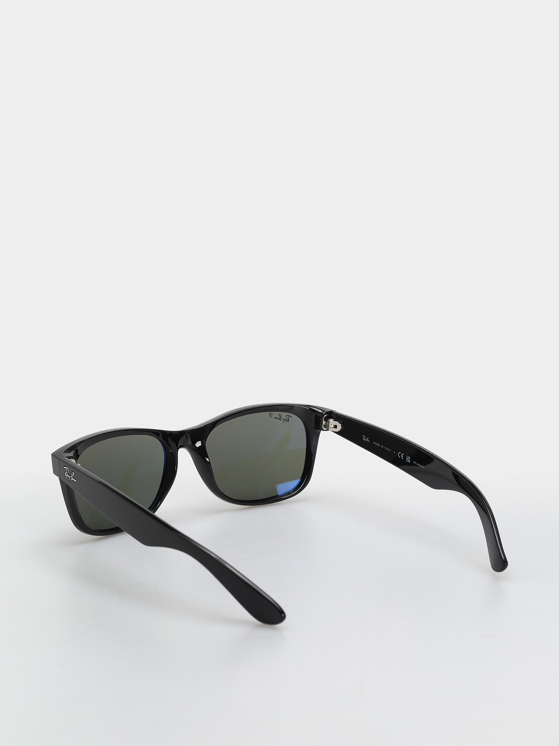 Okulary przeciwsłoneczne Ray-Ban New Wayfarer Classic (polerowany czarny/zielone z polaryzacją)
