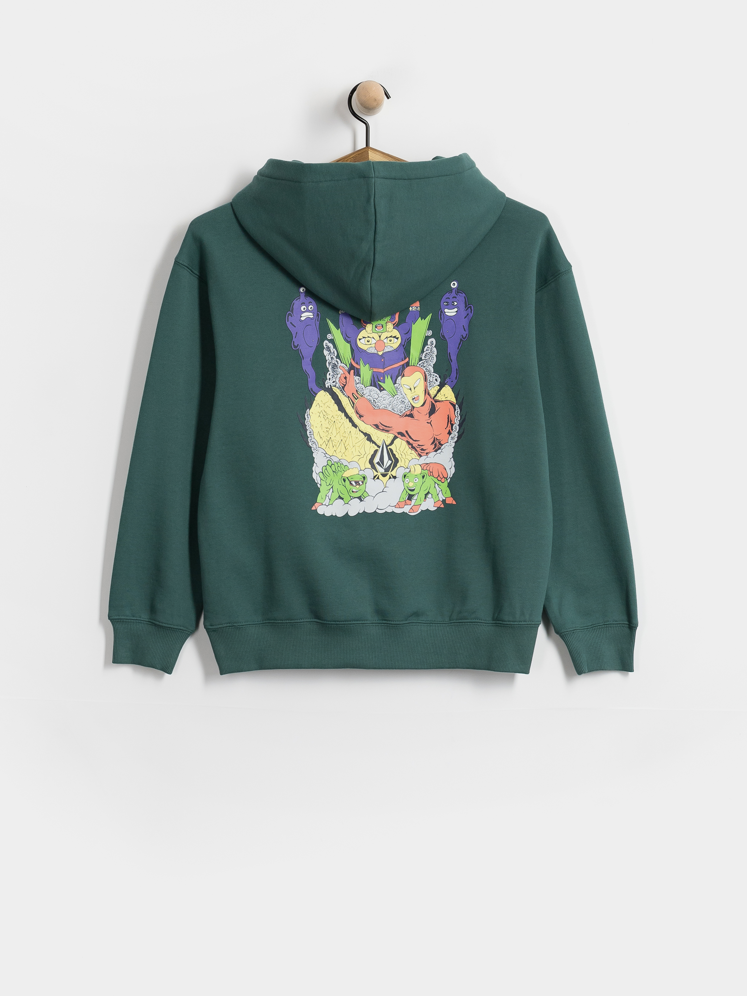 Bluza z kapturem Volcom Fa Ben Sanaire HD JR (rifle green)