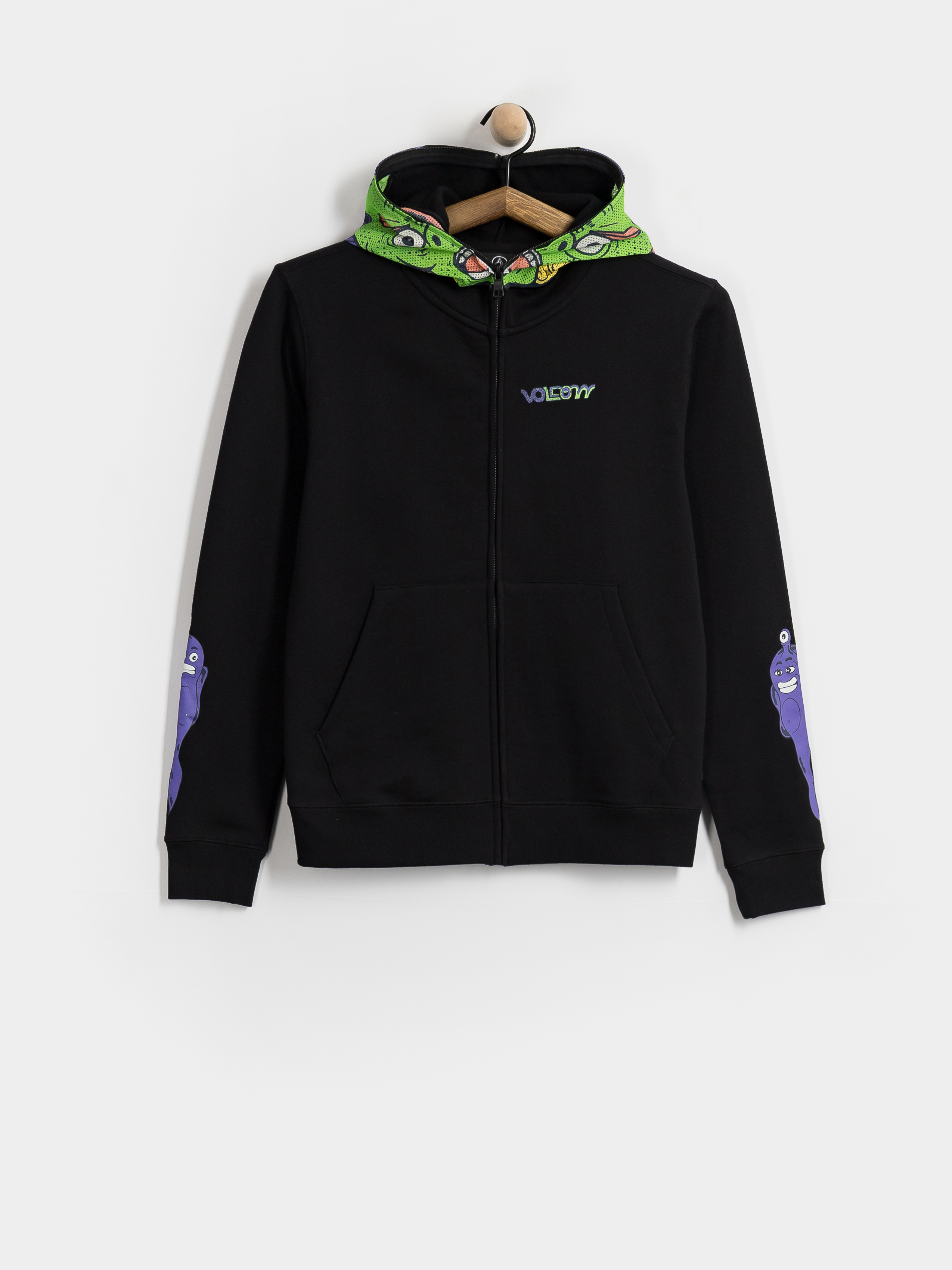 Bluza z kapturem Volcom Fa Ben Sanair Full ZIP JR (black)