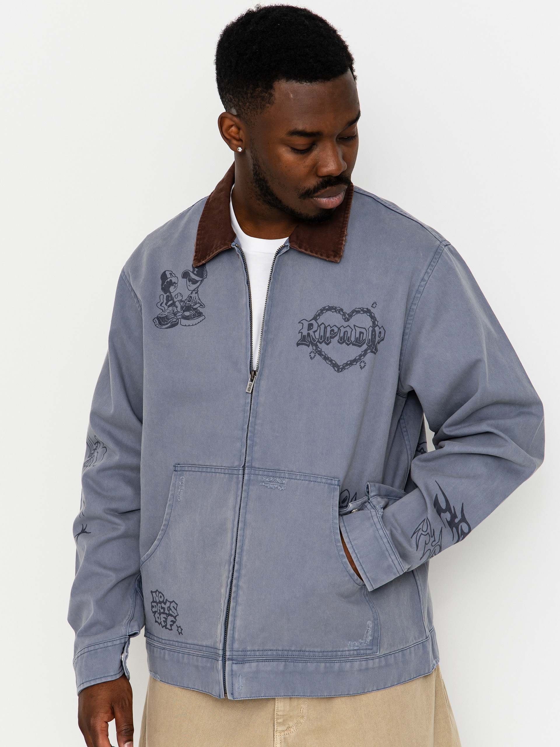 Kurtka RipNDip Westside Zip Up Work (slate)