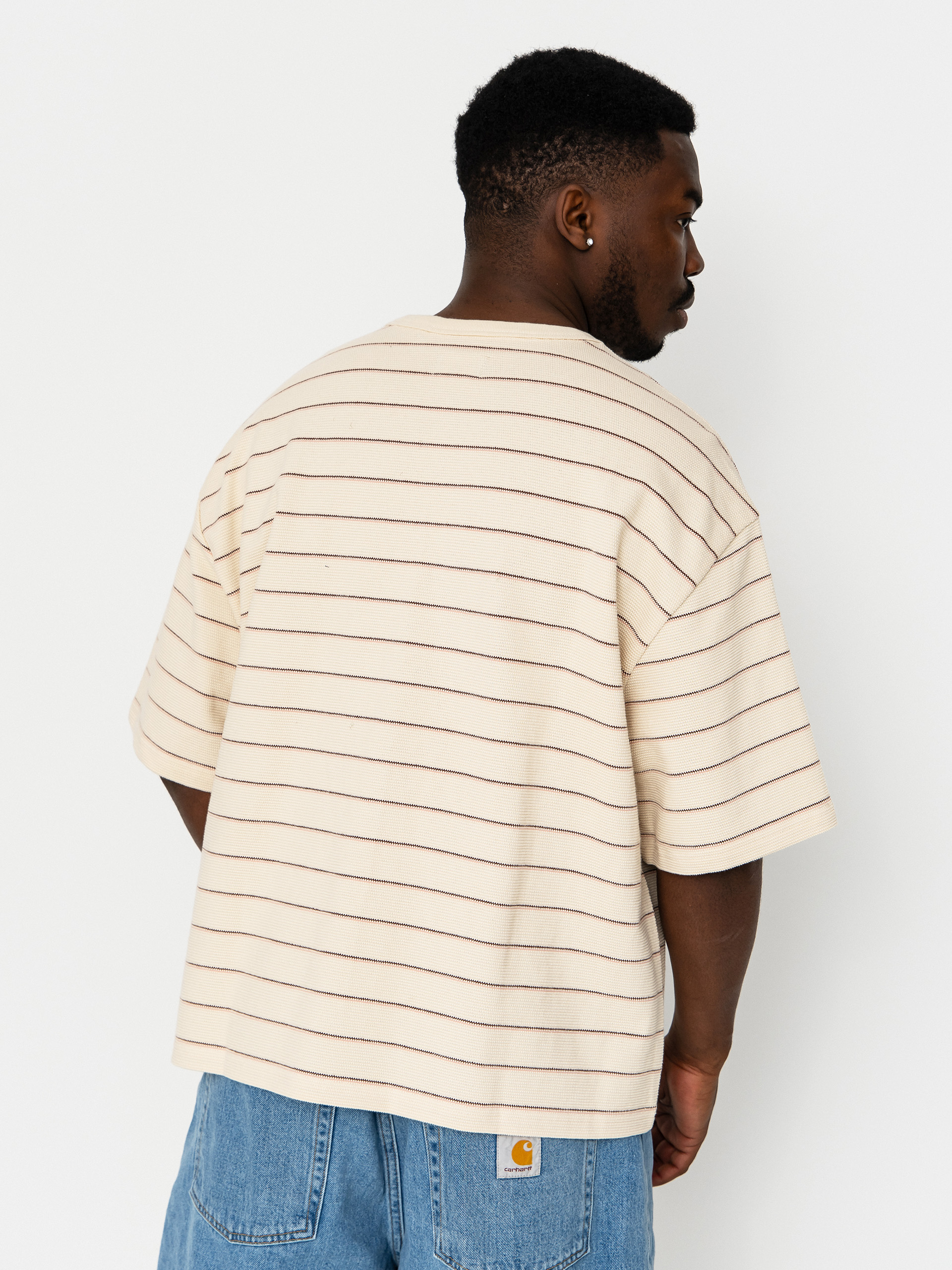 T-shirt Brixton Shield Pique Boxy Knit (whitecap/sea foam/pinecone bro)