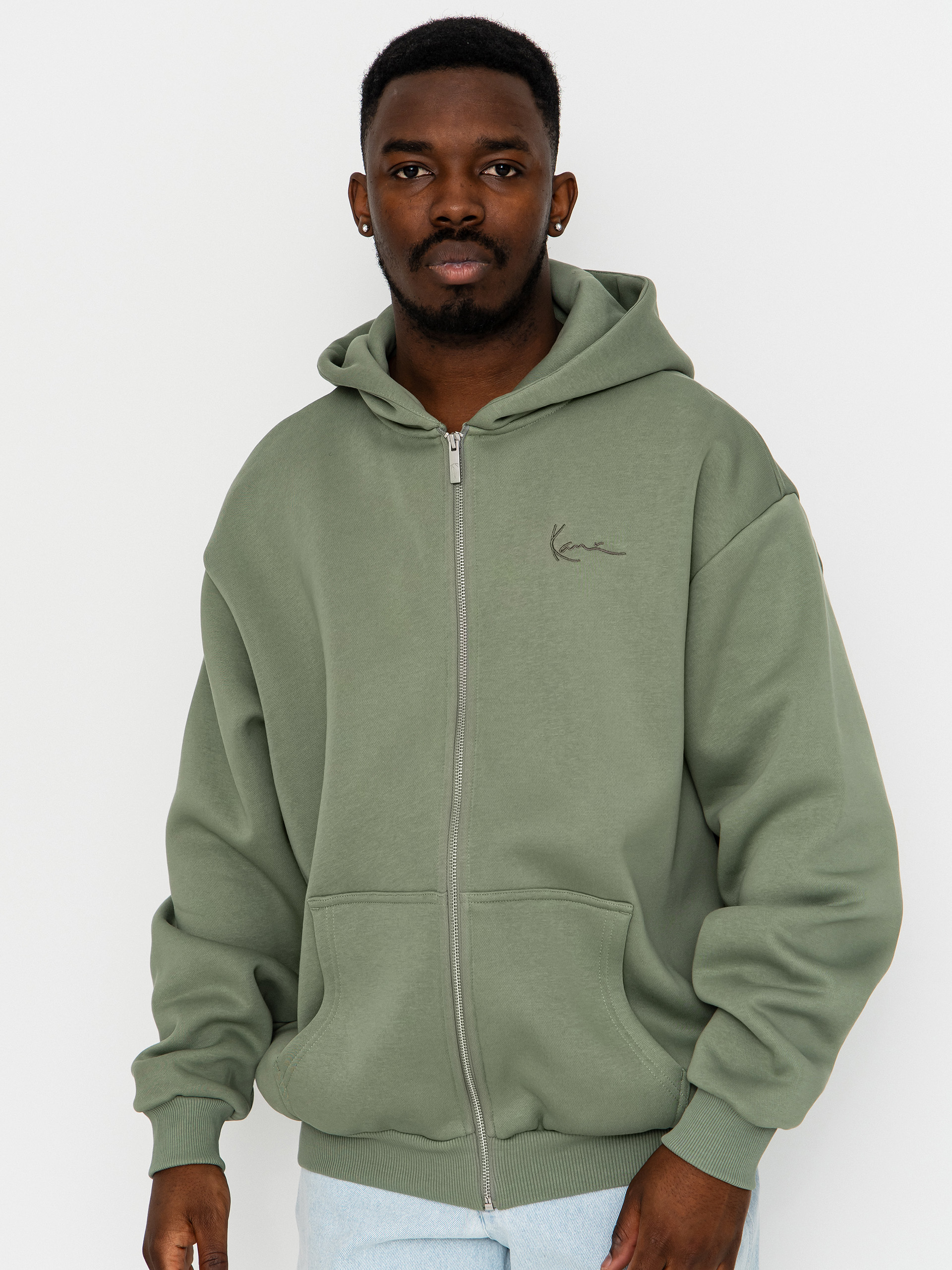 Bluza z kapturem Karl Kani Small Signature Essential ZHD (green)