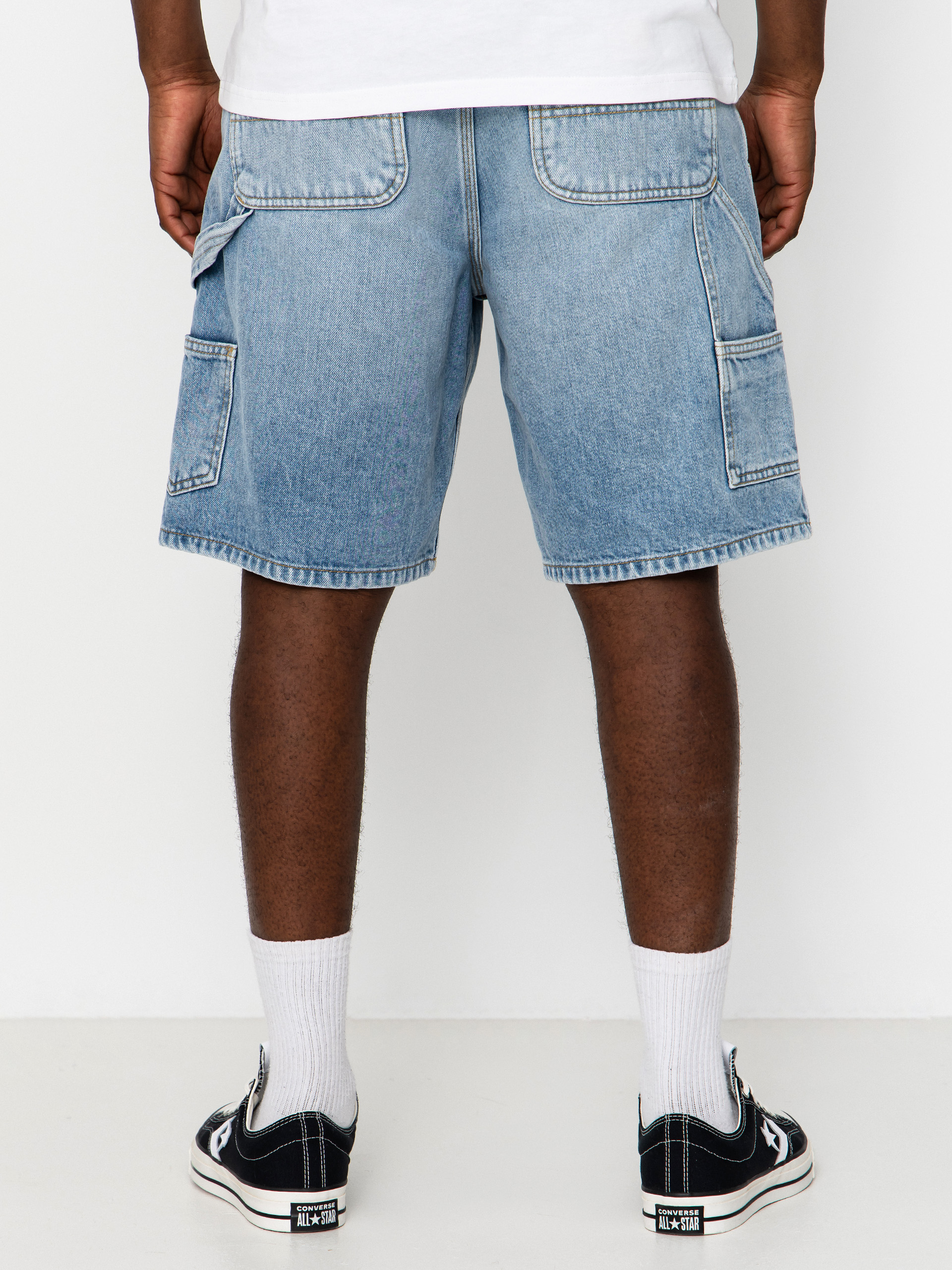 Szorty Carhartt WIP Double Knee (blue heavy worn bleached)