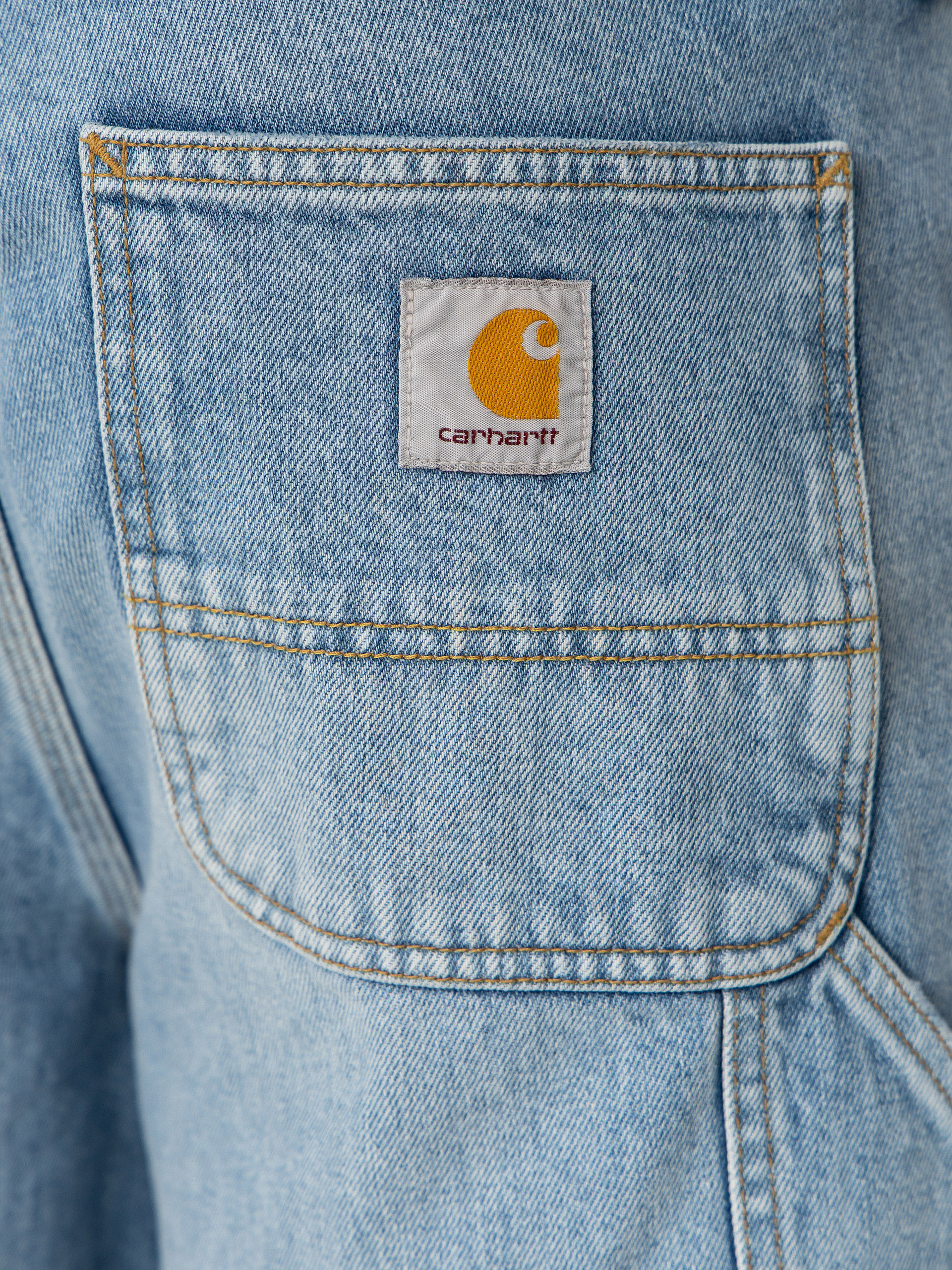 Szorty Carhartt WIP Double Knee (blue heavy worn bleached)