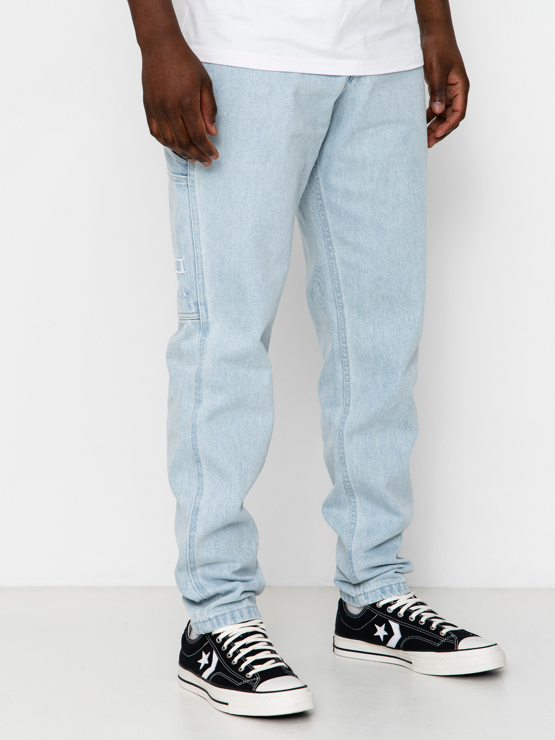 Spodnie Karl Kani Retro Tapered Workwear Denim (bleached blue)