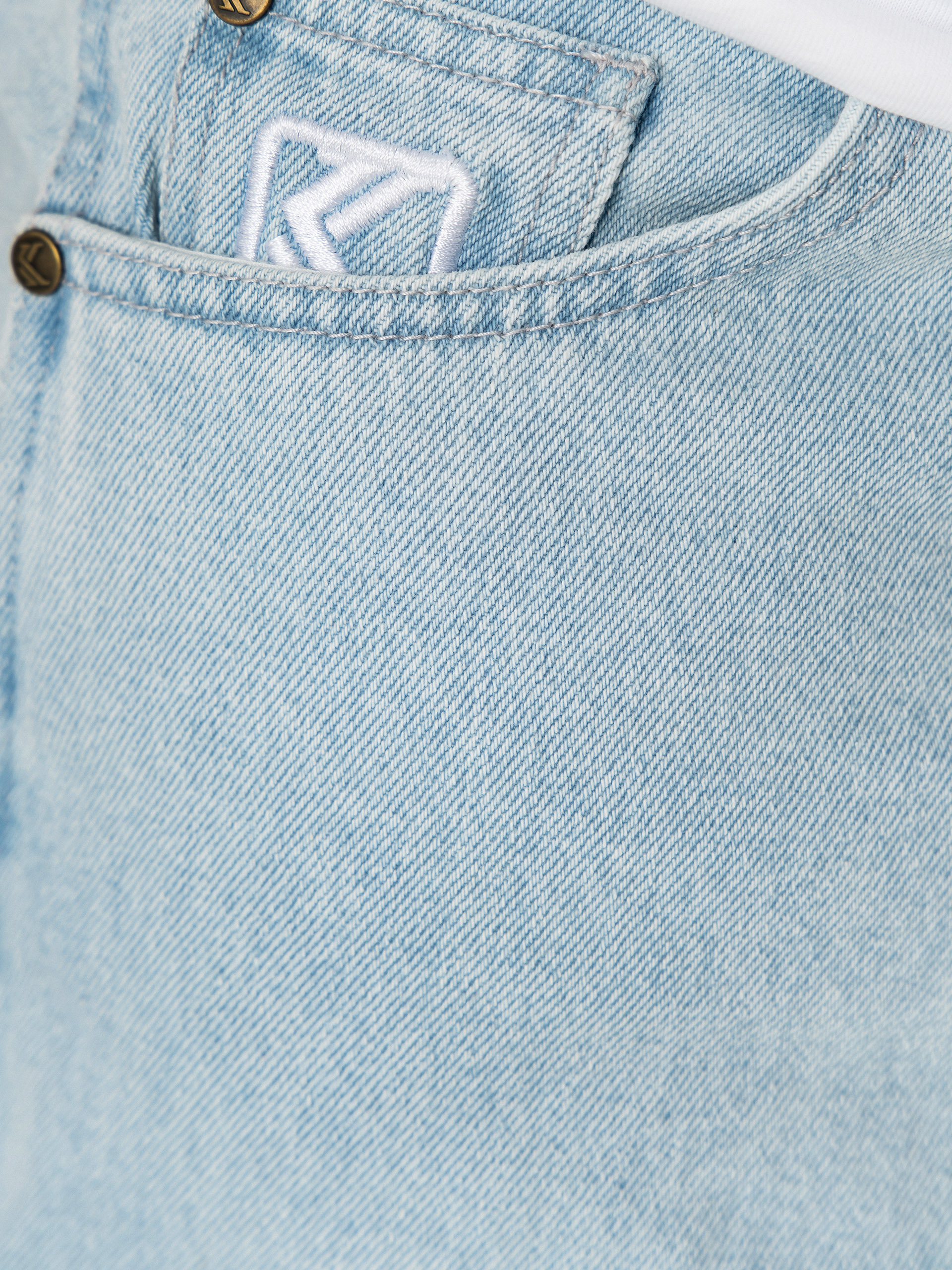 Spodnie Karl Kani Retro Tapered Workwear Denim (bleached blue)