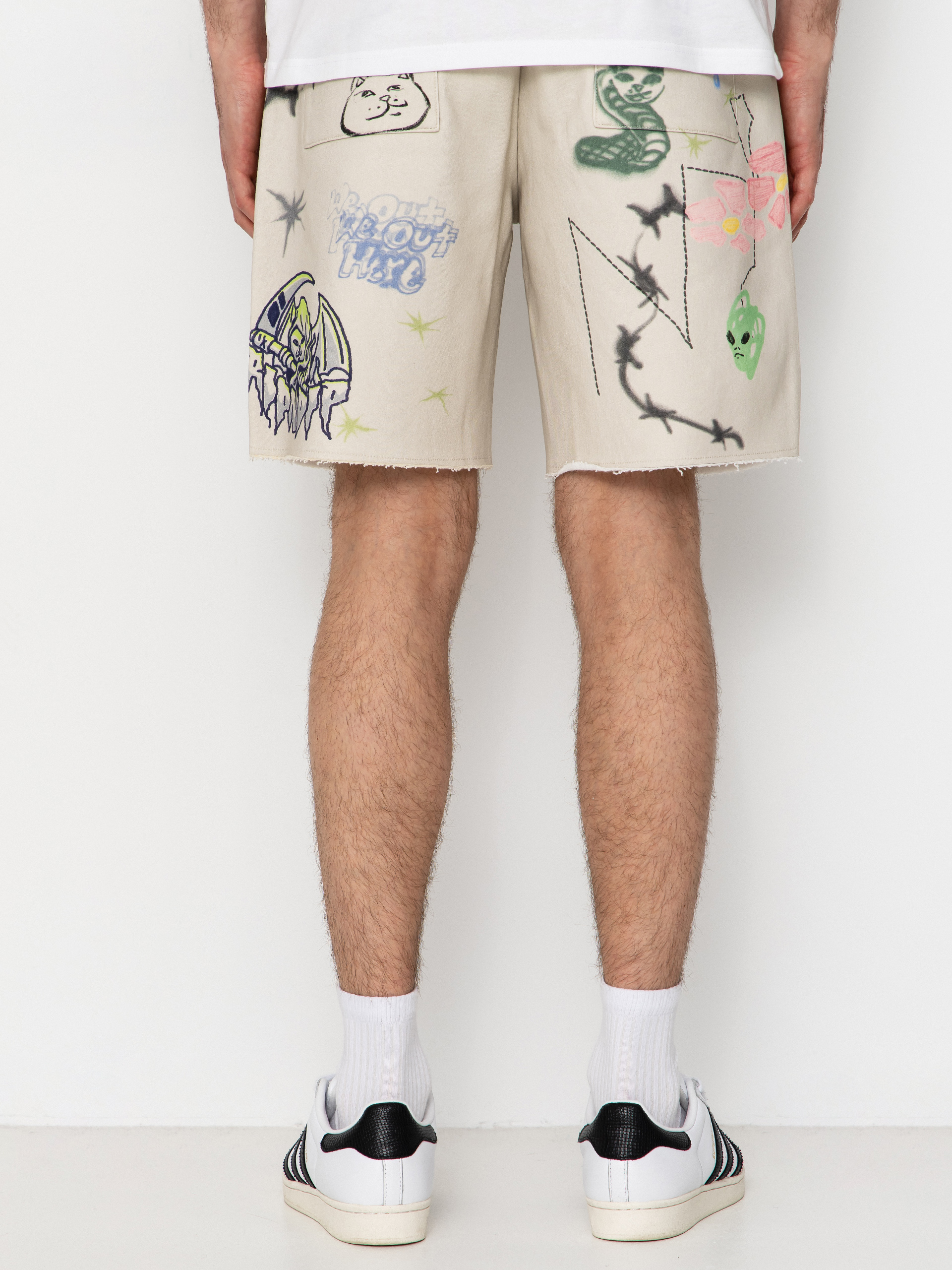 Szorty RipNDip Goosebumps Raw Edge (bone)