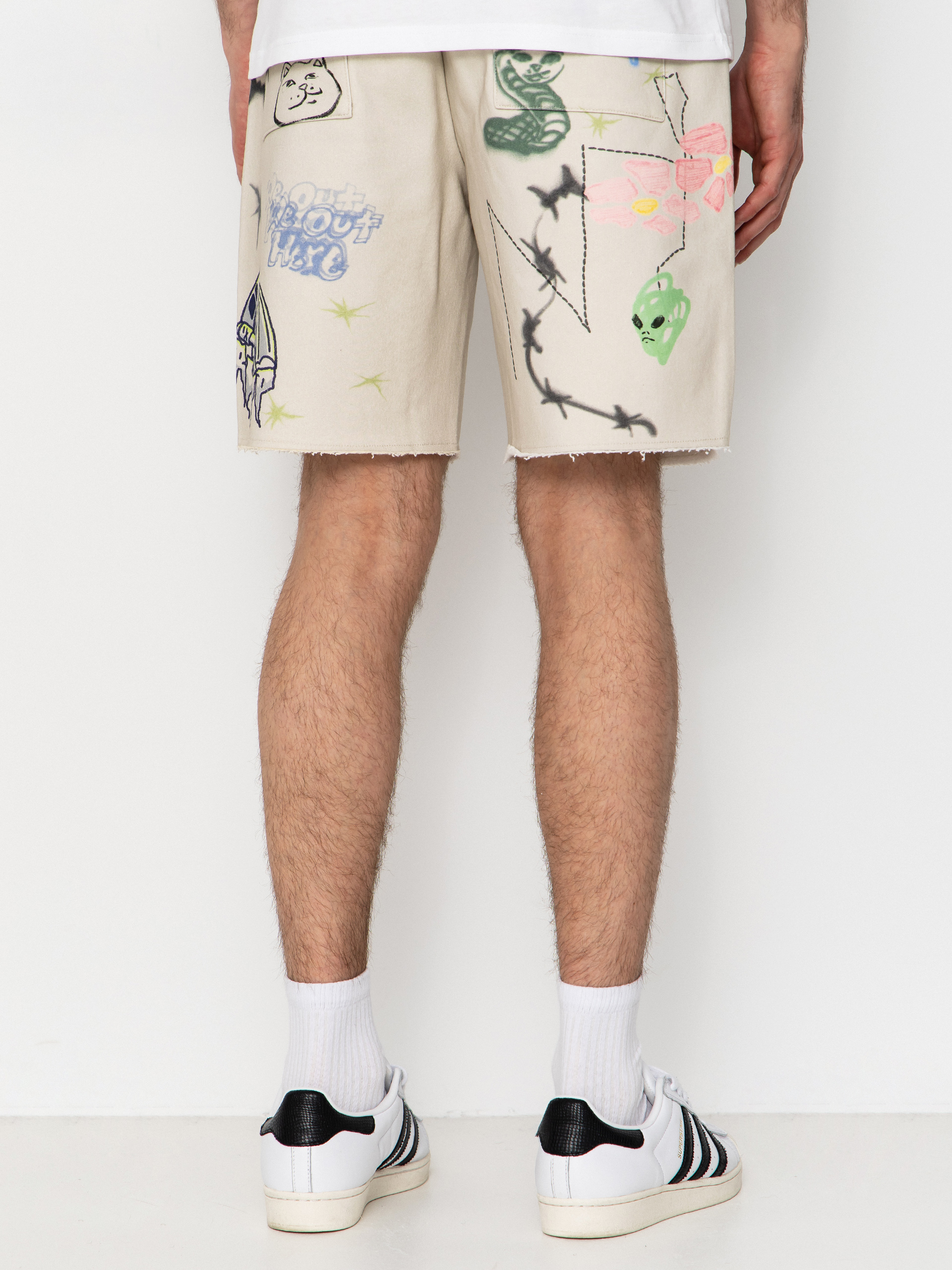 Szorty RipNDip Goosebumps Raw Edge (bone)