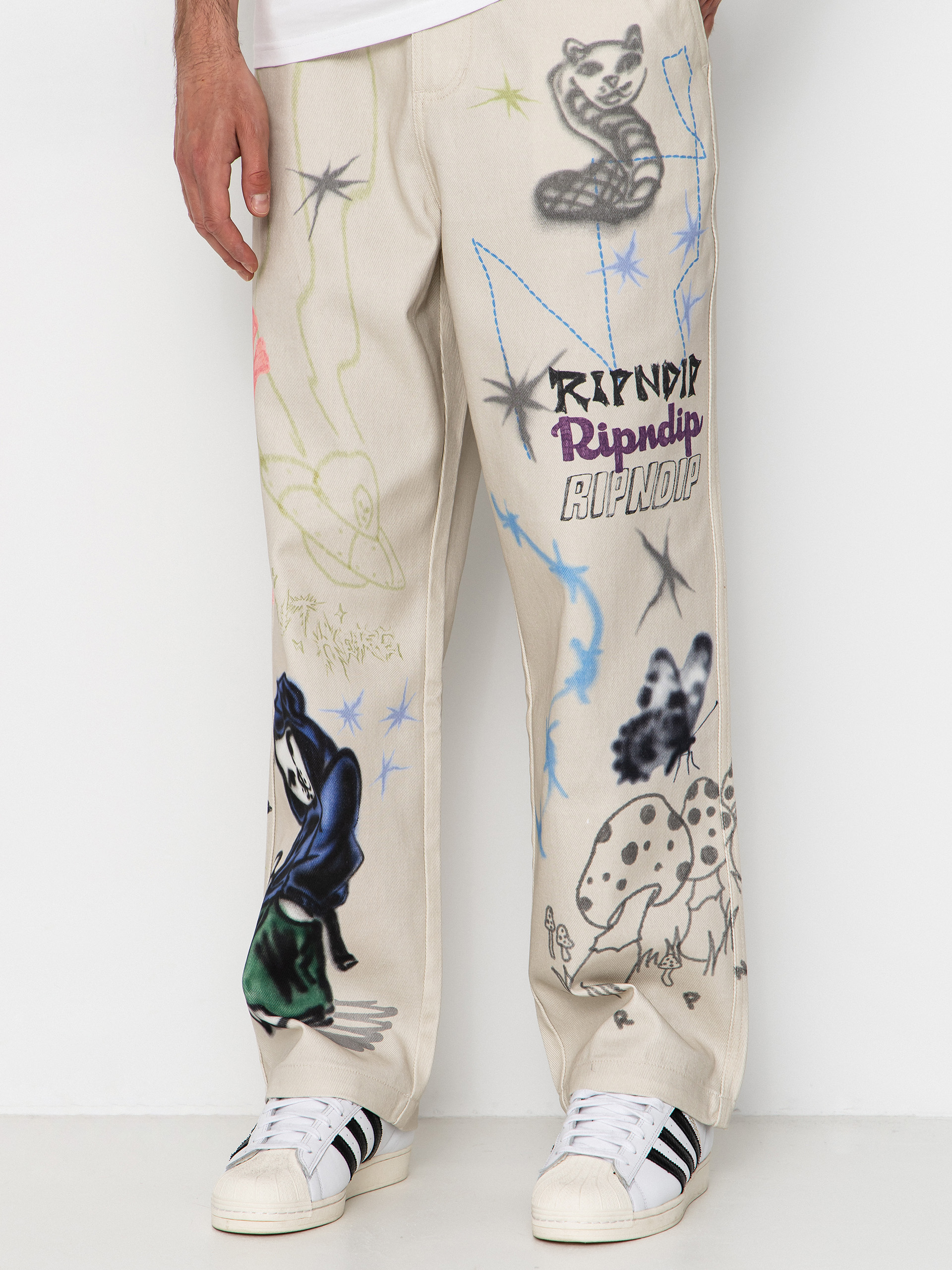 Spodnie RipNDip Goosebumps Wide Fit (bone)