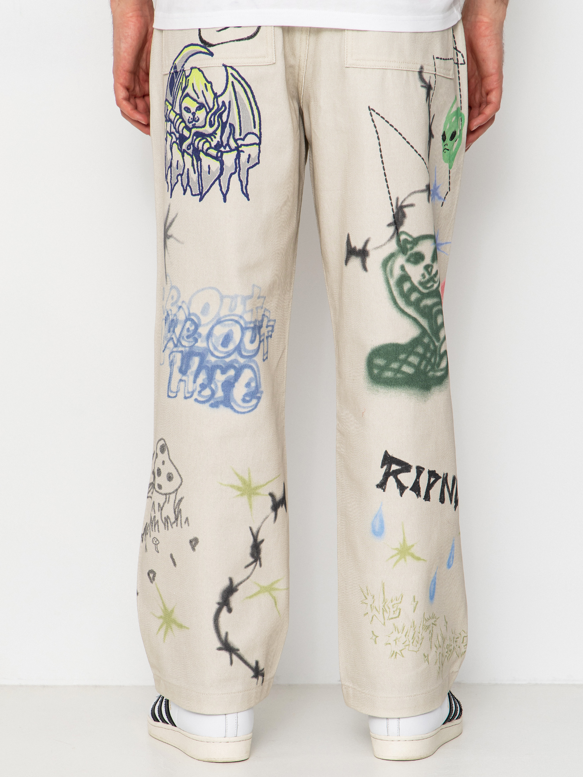 Spodnie RipNDip Goosebumps Wide Fit (bone)