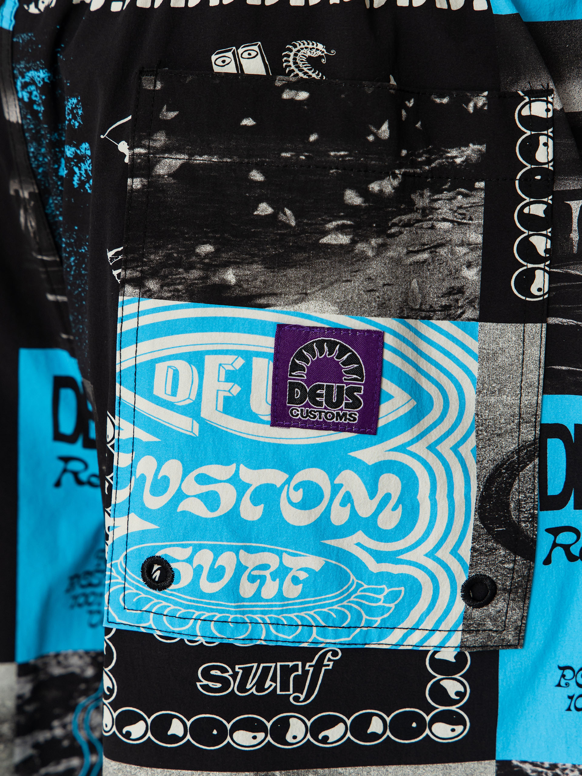 Szorty Deus Ex Machina Washed Away Swim (caviar)