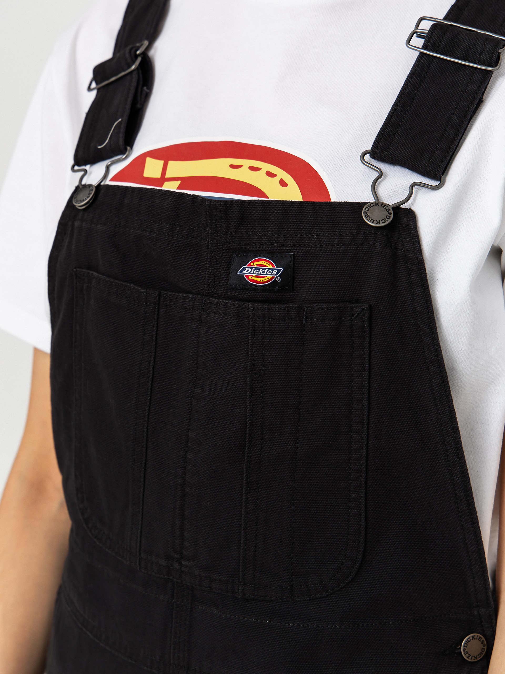 Szorty Dickies Lightweight Canvas Short Bib Wmn (black)