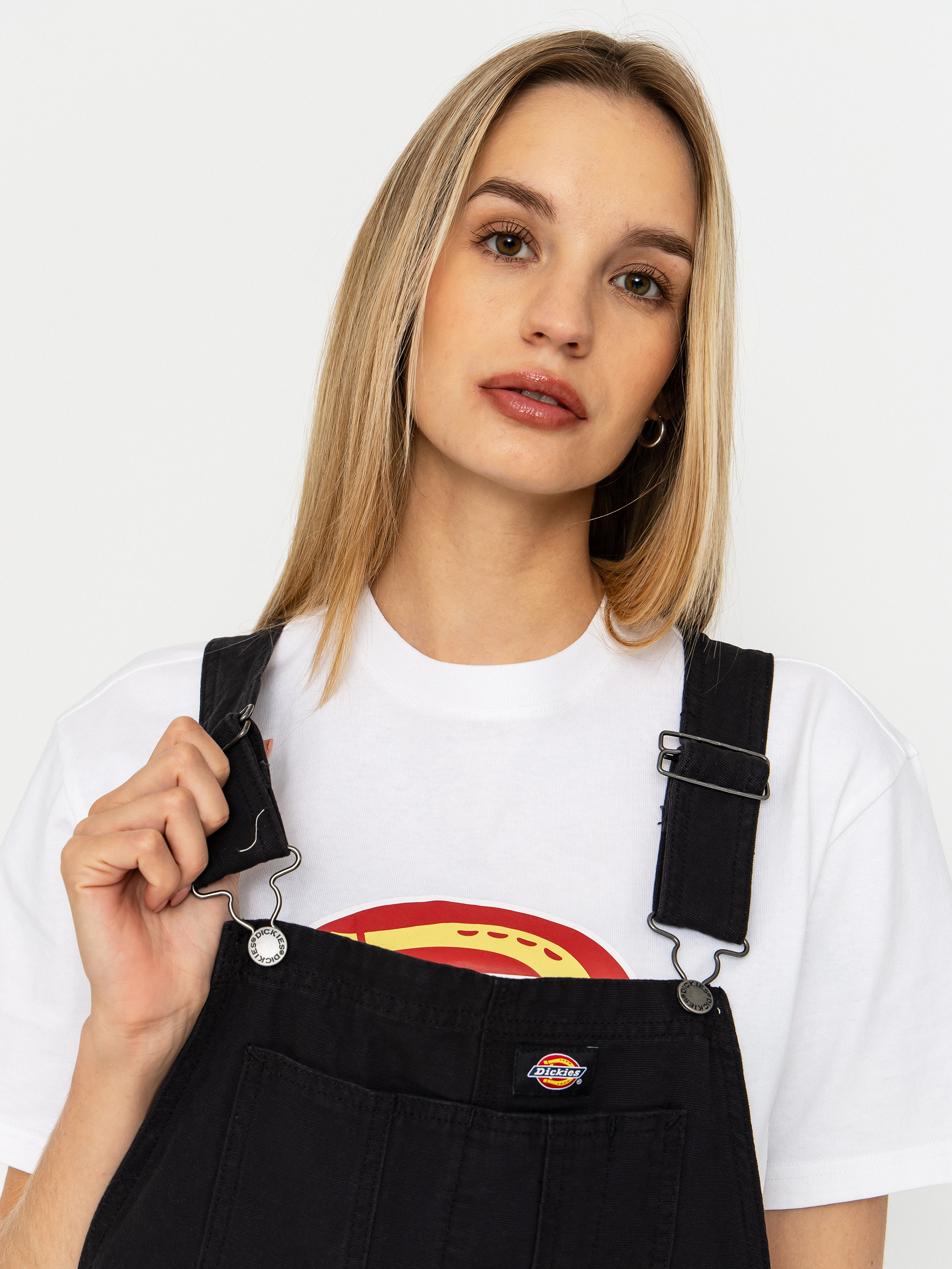 Szorty Dickies Lightweight Canvas Short Bib Wmn (black)