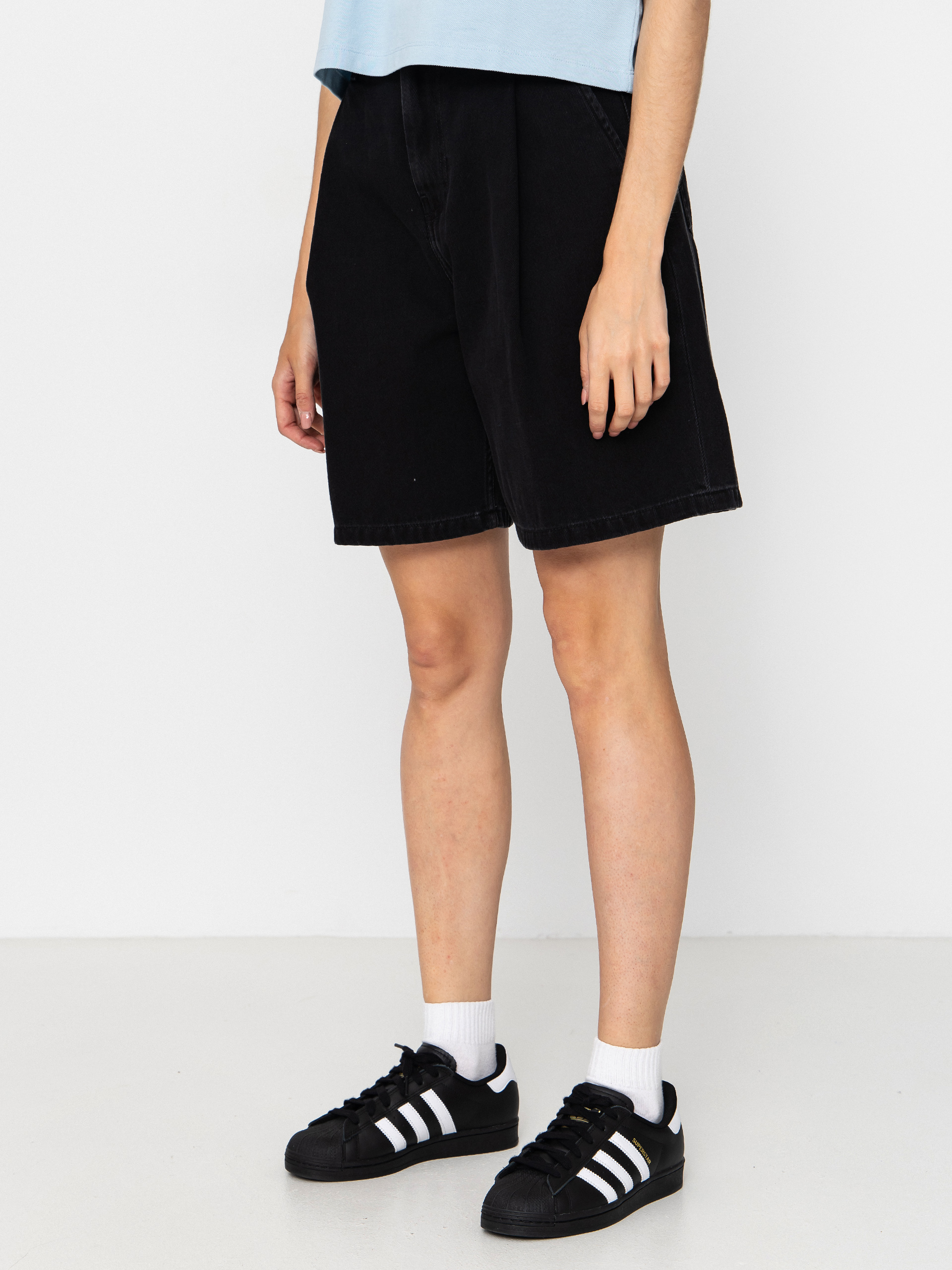 Szorty Carhartt WIP Alta Wmn (black stone washed)