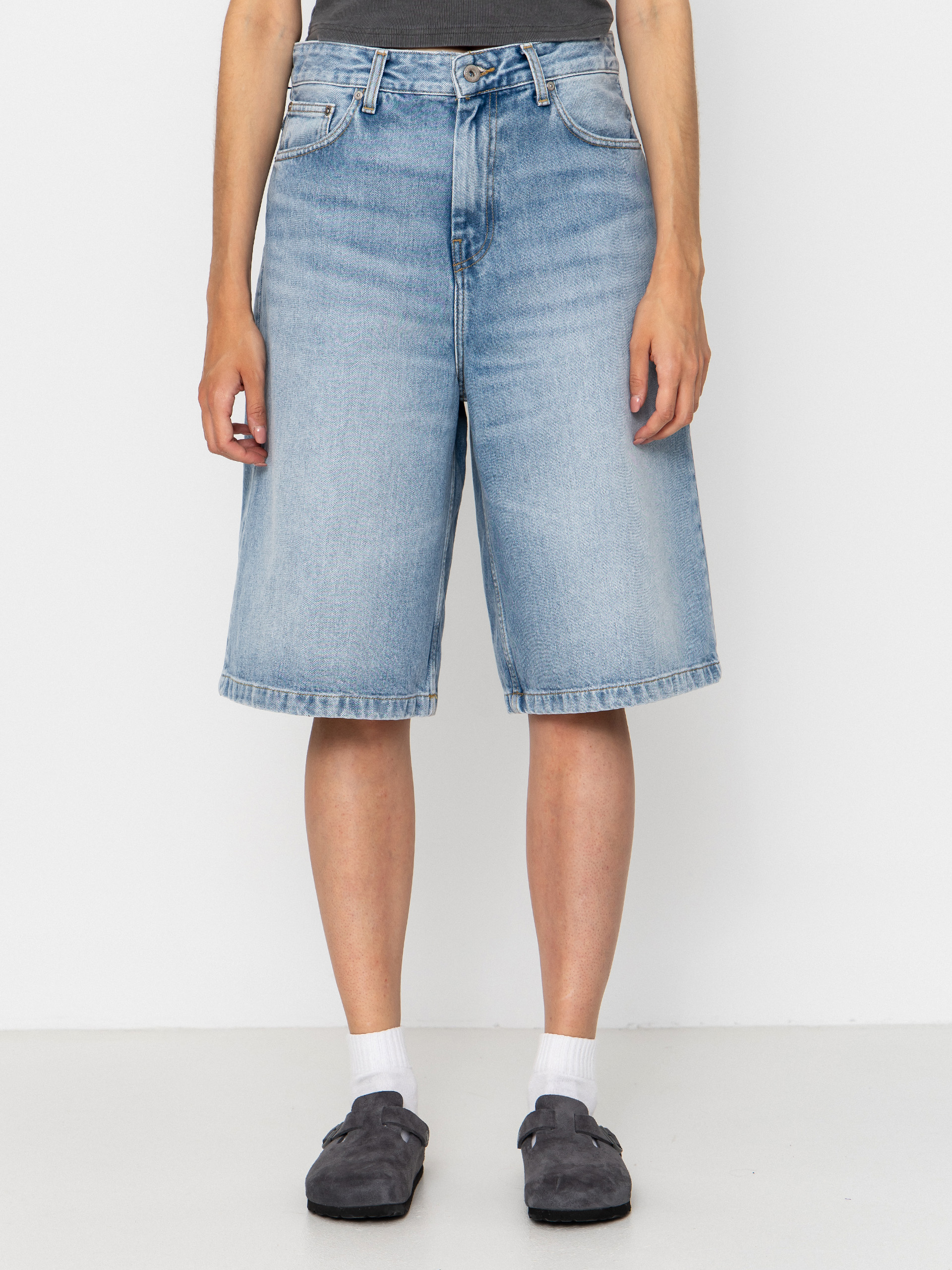Szorty Carhartt WIP Belmont Wmn (blue heavy worn bleached)