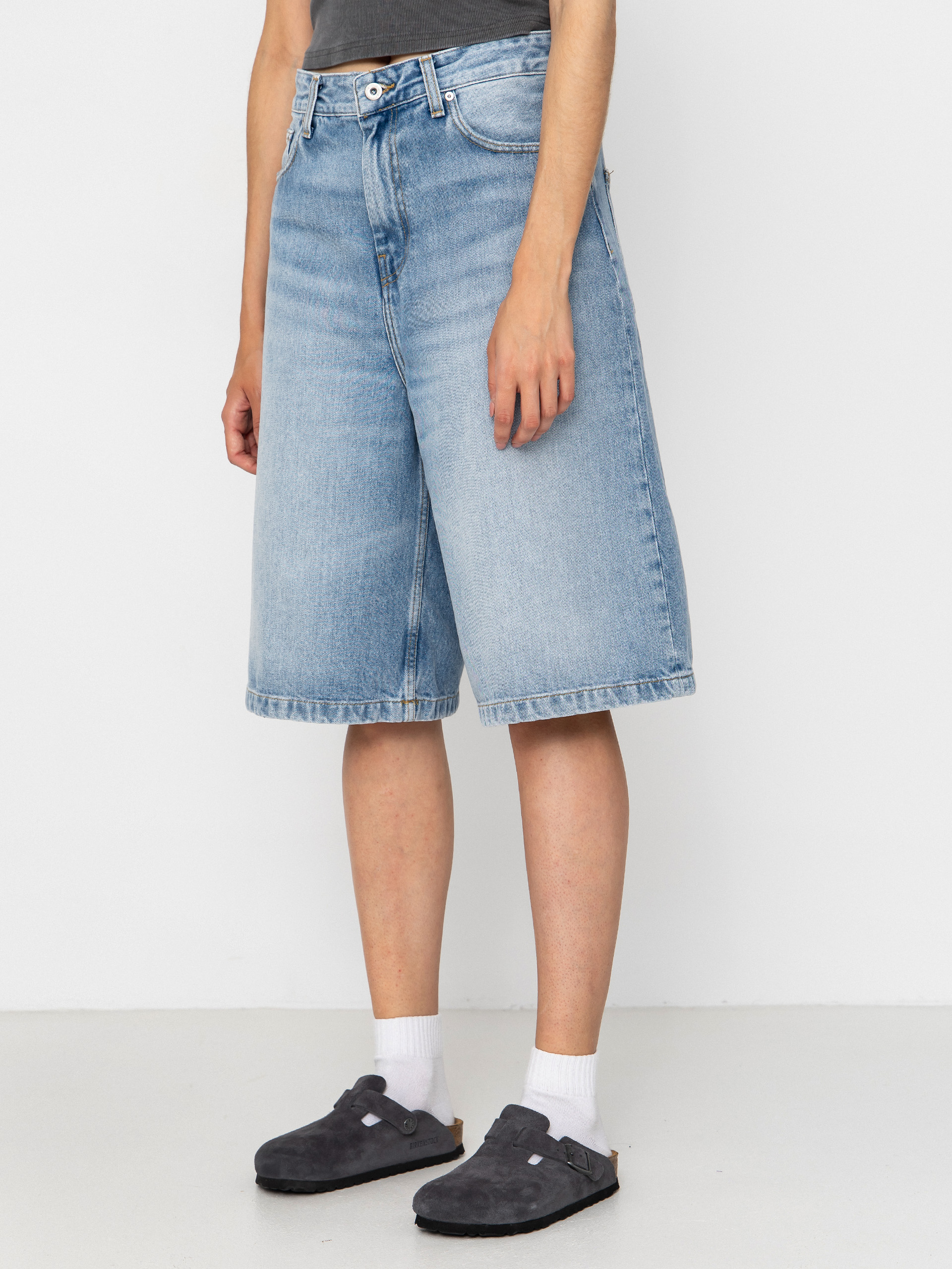 Szorty Carhartt WIP Belmont Wmn (blue heavy worn bleached)