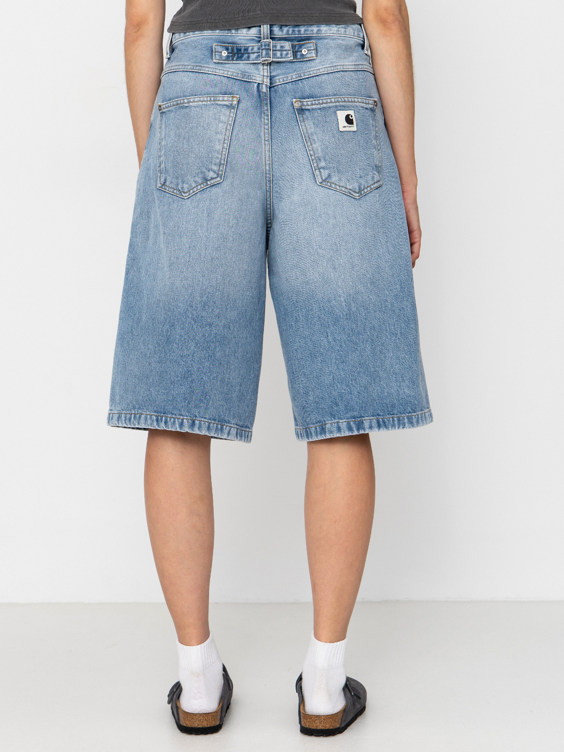 Szorty Carhartt WIP Belmont Wmn (blue heavy worn bleached)