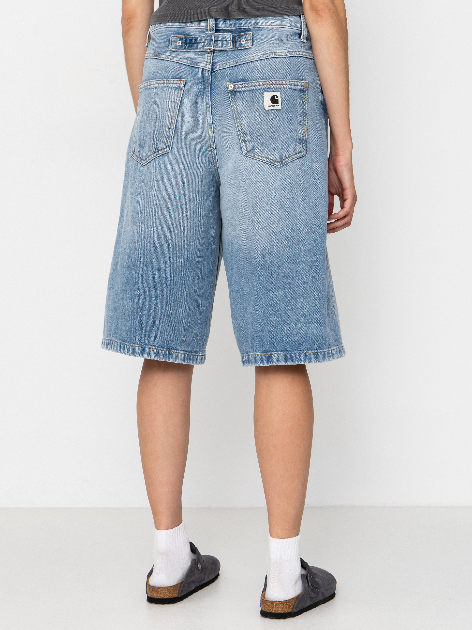 Szorty Carhartt WIP Belmont Wmn (blue heavy worn bleached)