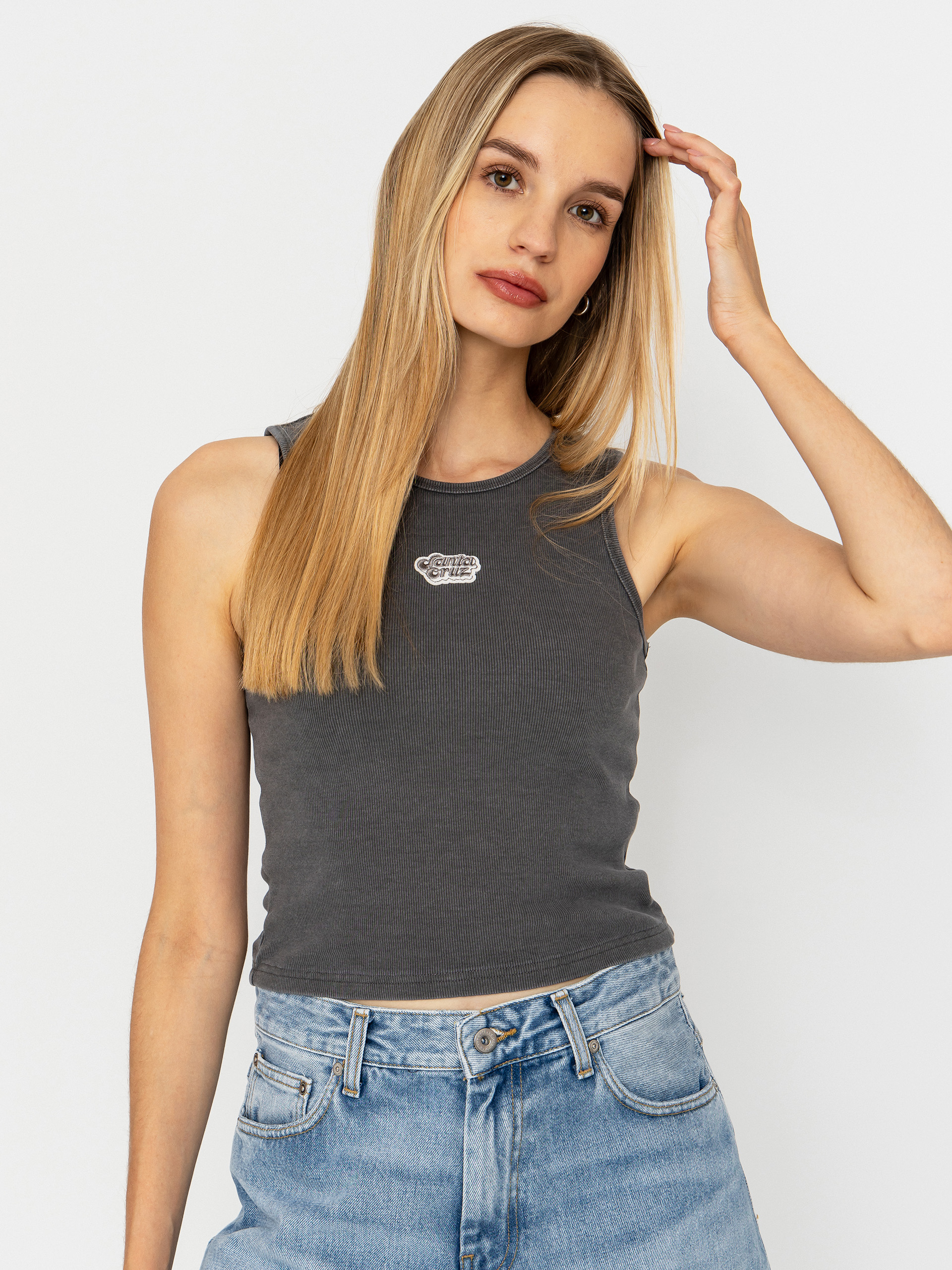 Koszulka Santa Cruz Groovy Stack Tank Wmn (grey wash)