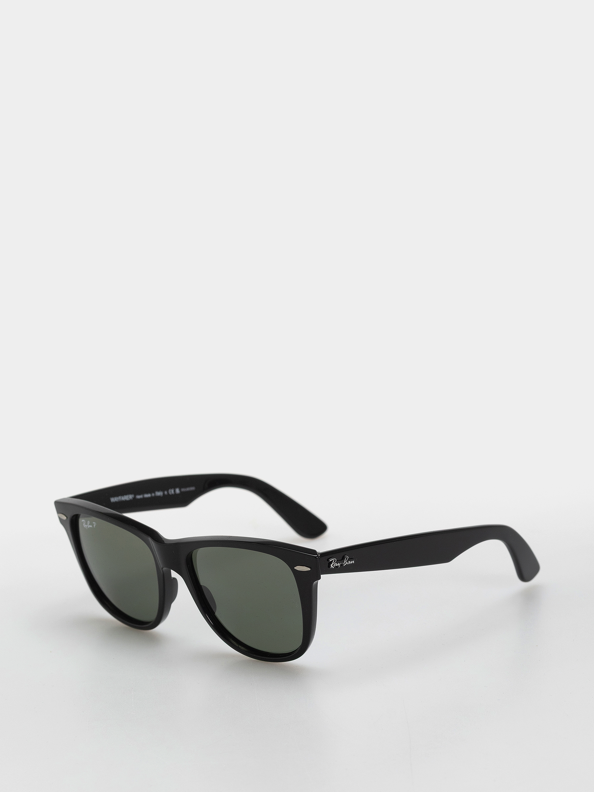 Okulary przeciwsłoneczne Ray-Ban Original Wayfarer Classic (polerowany czarny/zielone z polaryzacją)