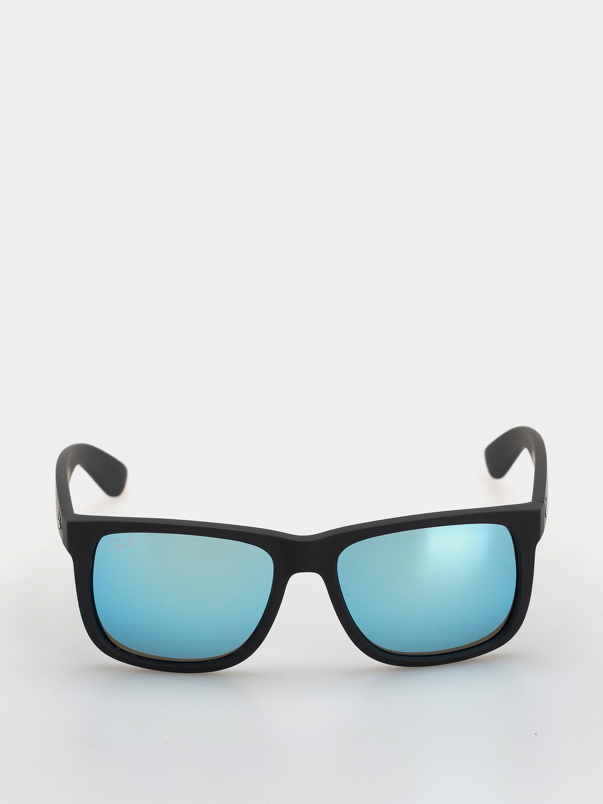 Okulary przeciwsłoneczne Ray-Ban Justin (matowy guma czarny/lustrzany niebieski)