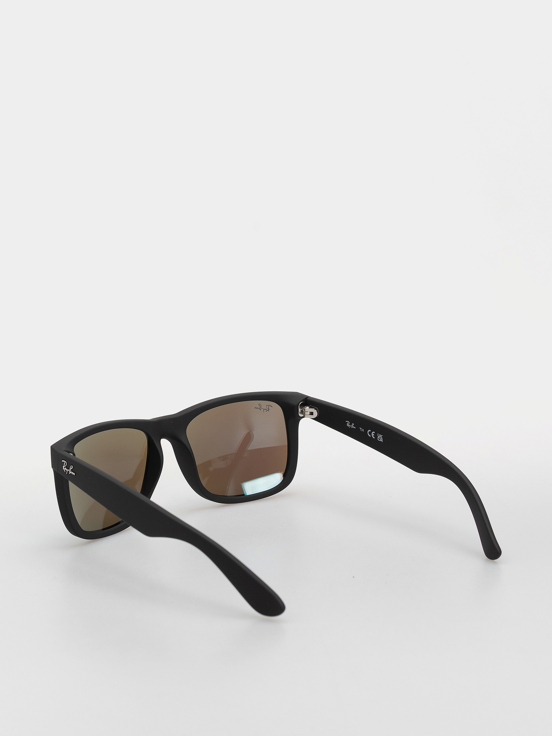Okulary przeciwsłoneczne Ray-Ban Justin (matowy guma czarny/lustrzany niebieski)