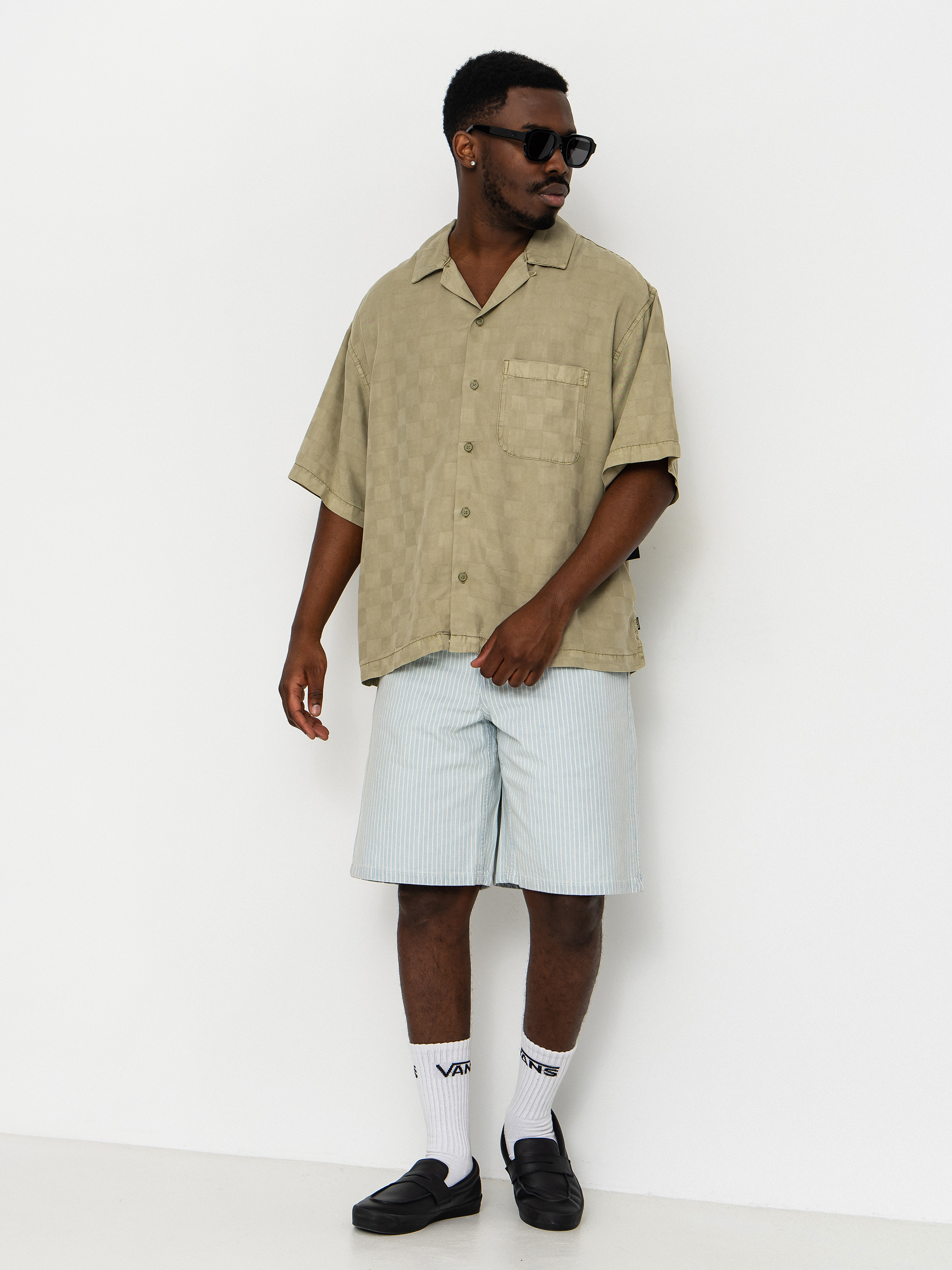 Koszula Vans Van Doren Tencel Check Camp (soft sage)