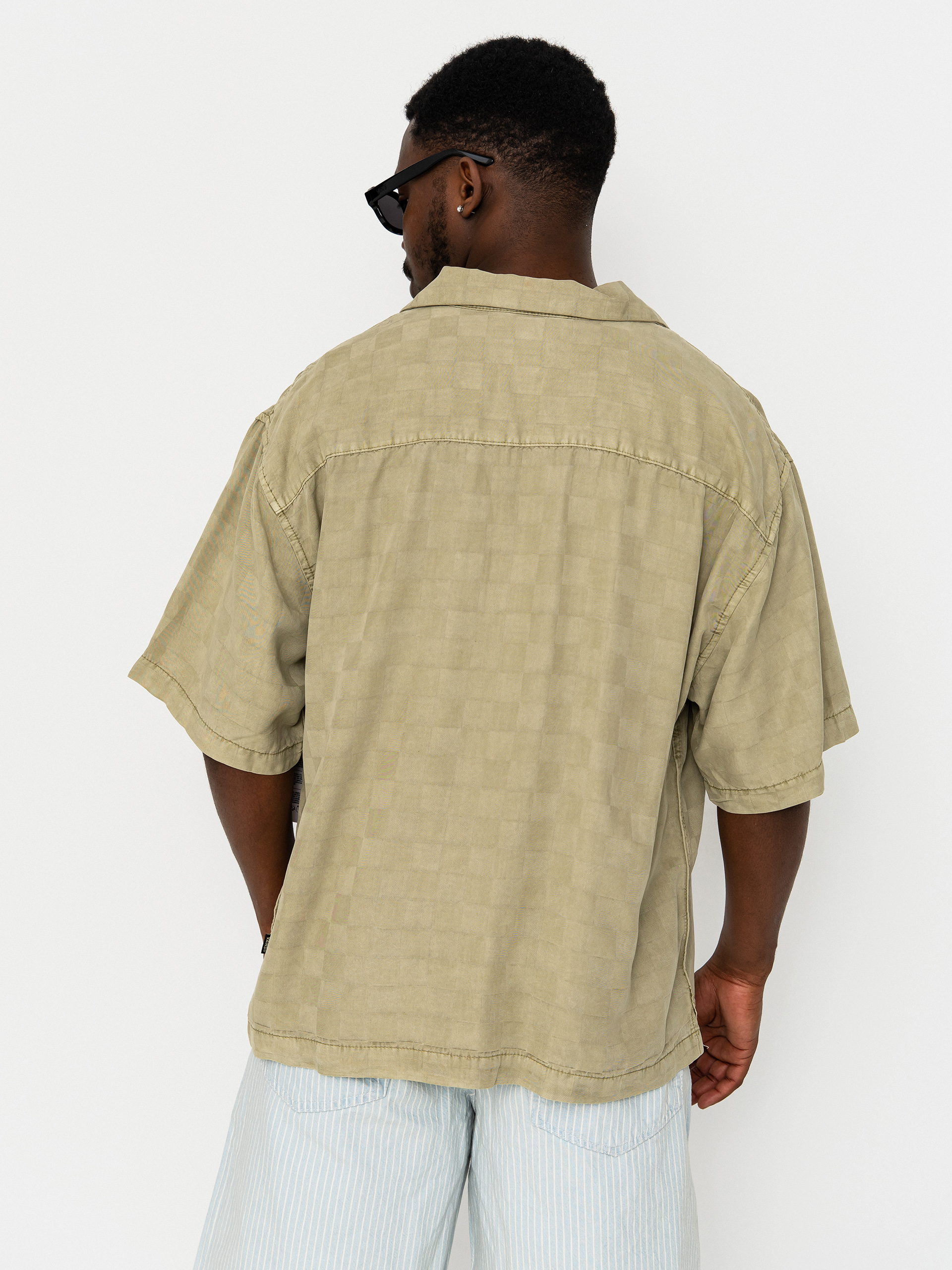 Koszula Vans Van Doren Tencel Check Camp (soft sage)