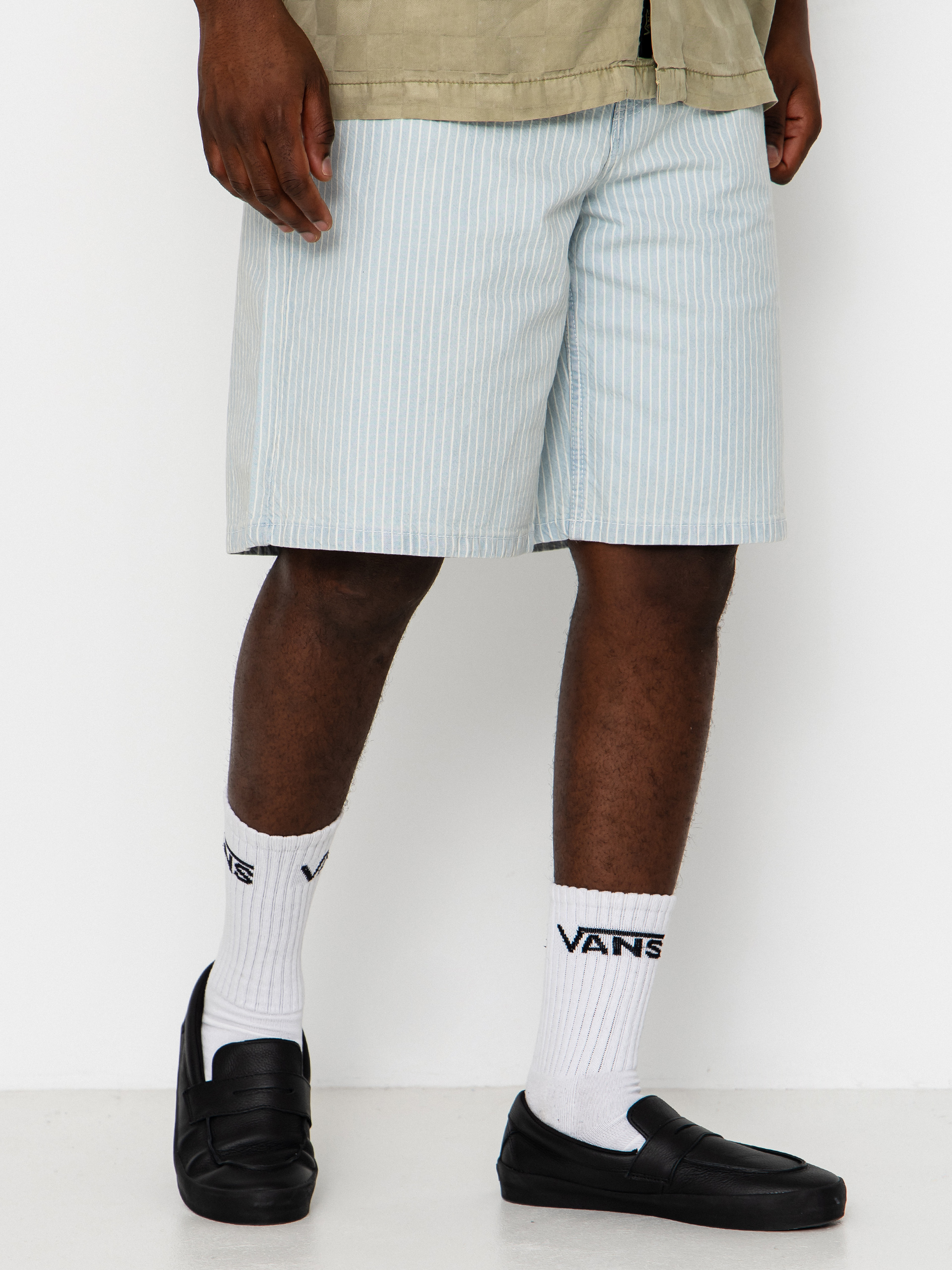 Szorty Vans Check 5 Baggy Striped Denim (blue ice stripe)