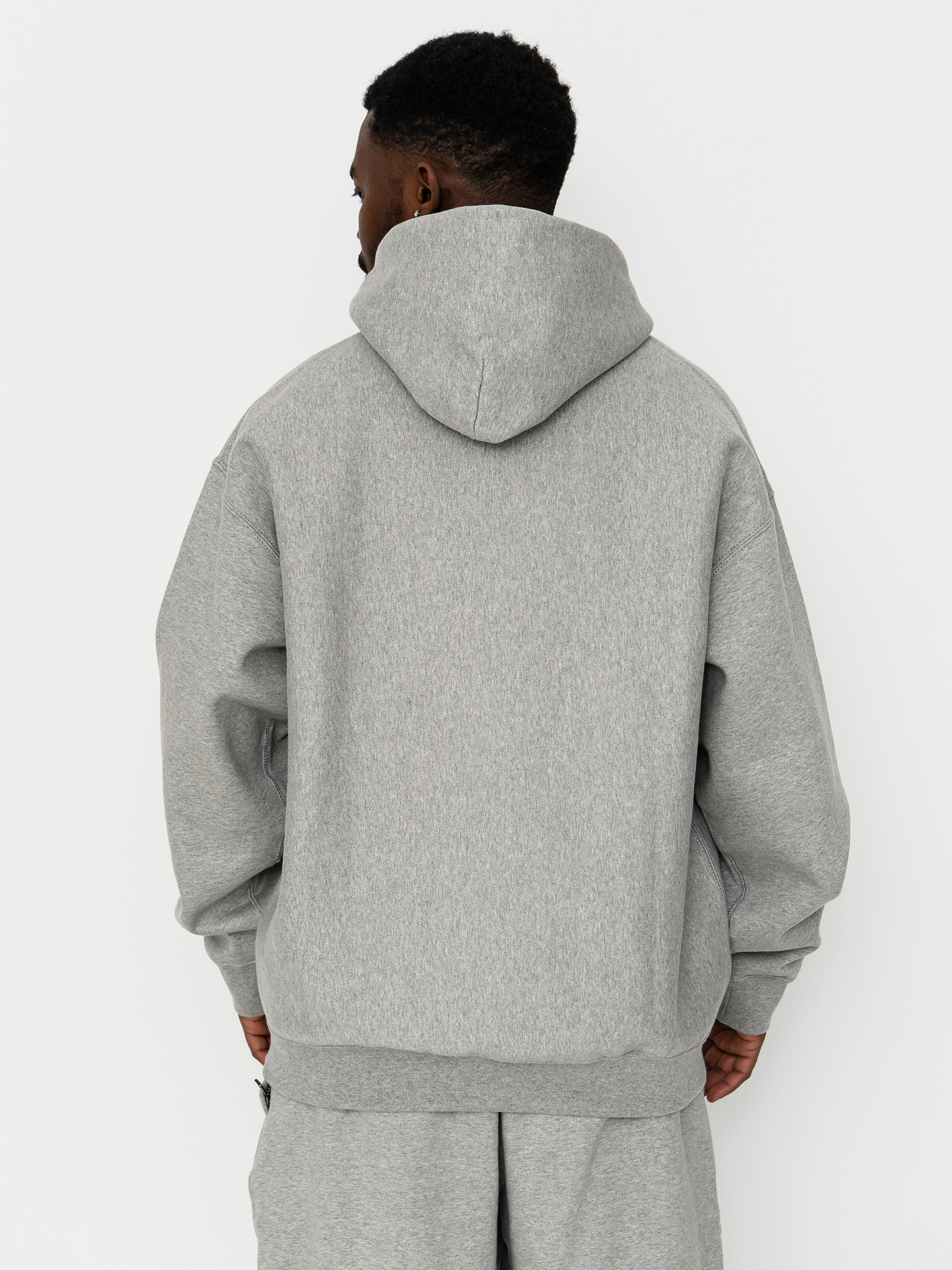 Bluza z kapturem Nike SB Solo Swoosh HD (dk grey heather/lt smoke grey/white)